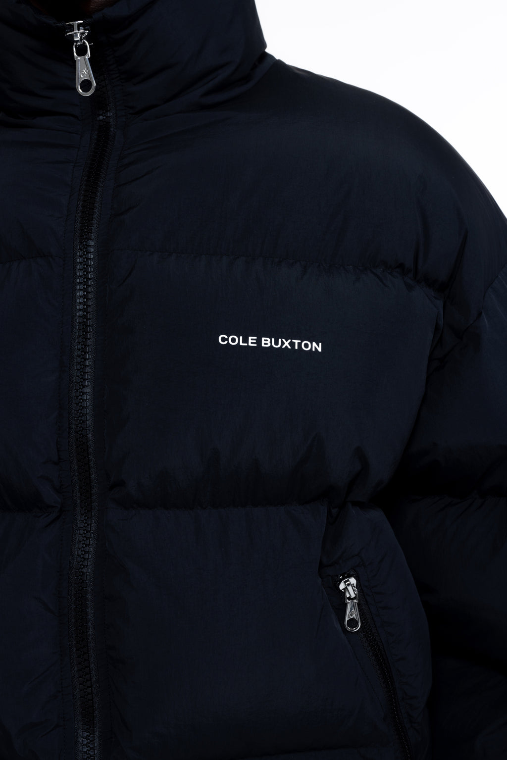 Cole Buxton | Cropped Logo Puffer | Mens | Black