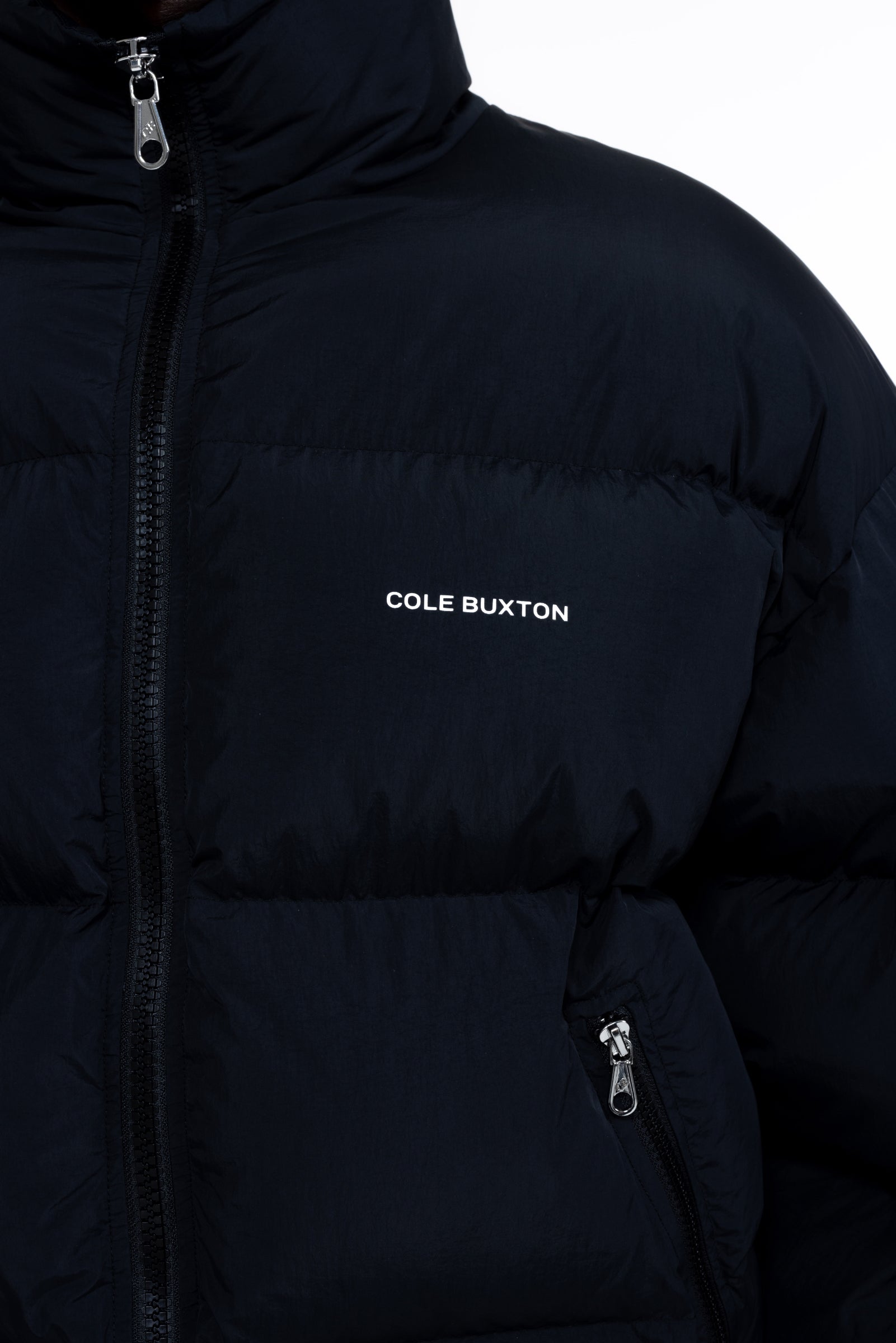 Cole Buxton | Cropped Logo Puffer | Mens | Black