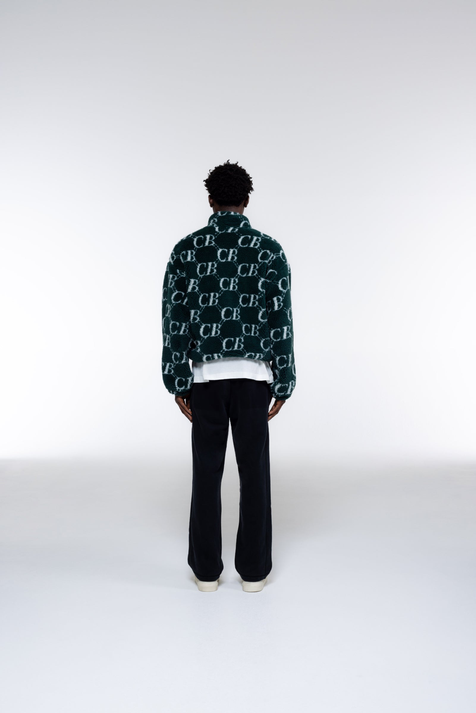 Cole Buxton | Cb Monogram Fleece | Mens | Forest Green