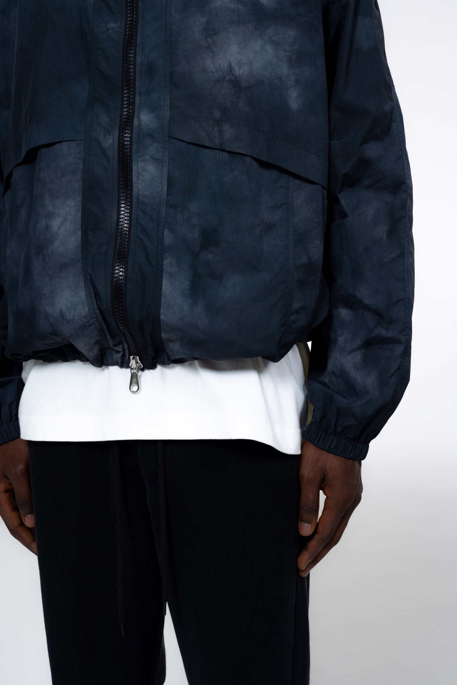 Cole Buxton | Silk Windbreaker | Mens | Black