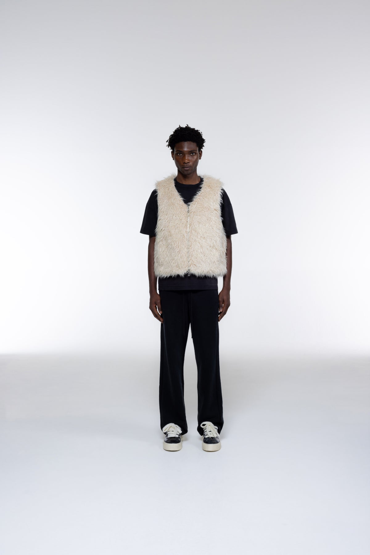 Cole Buxton | Mohair Gilet | Mens | Vintage White