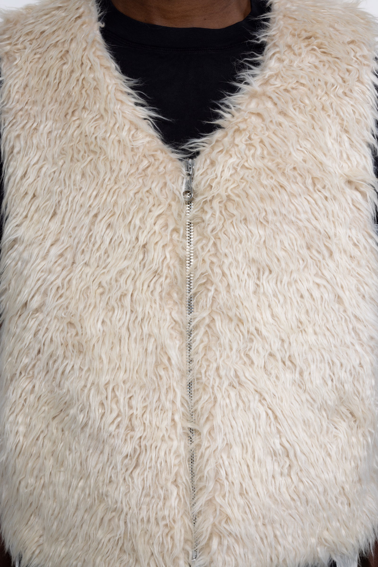 Cole Buxton | Mohair Gilet | Mens | Vintage White