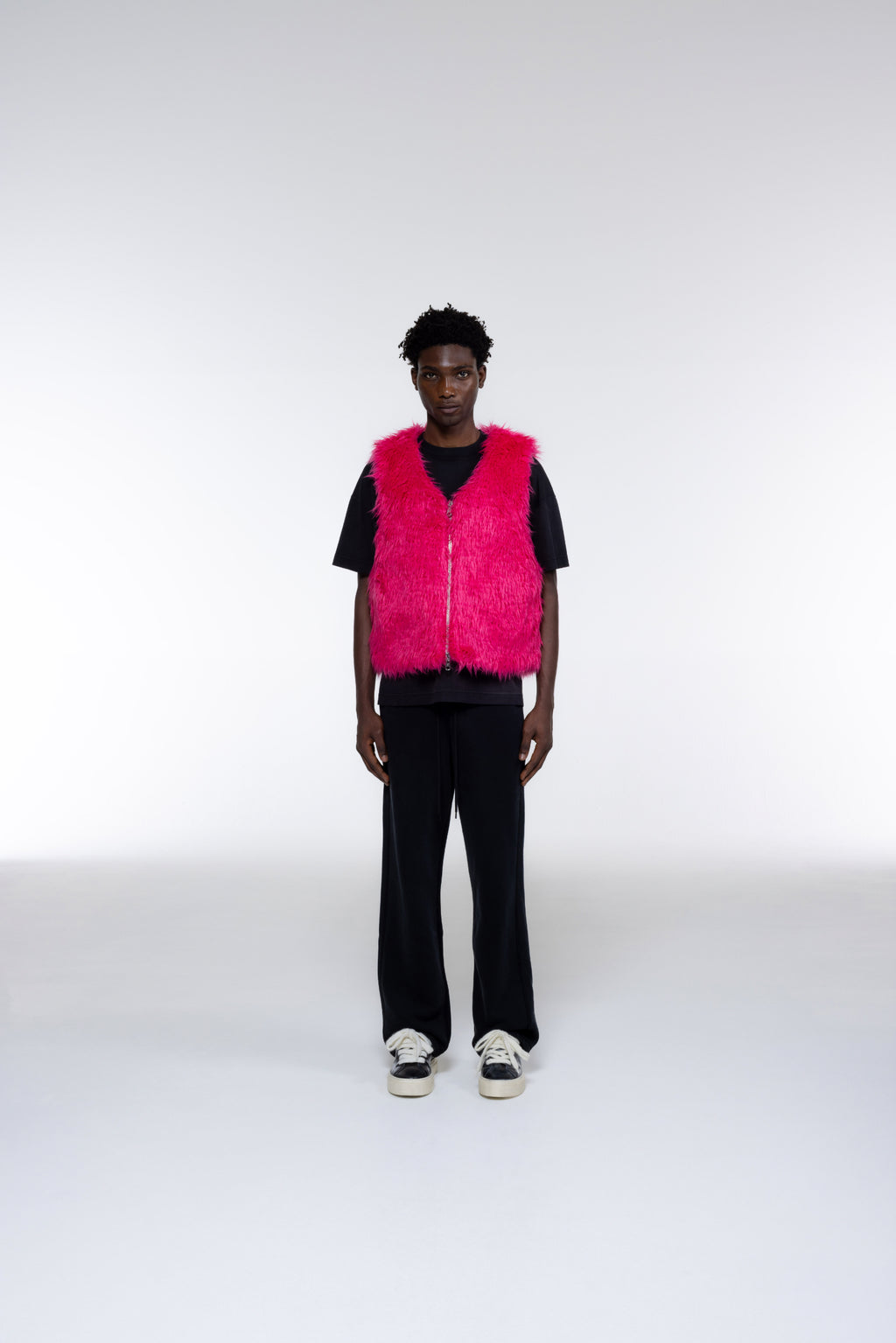 Cole Buxton | Mohair Gilet | Mens | Pink
