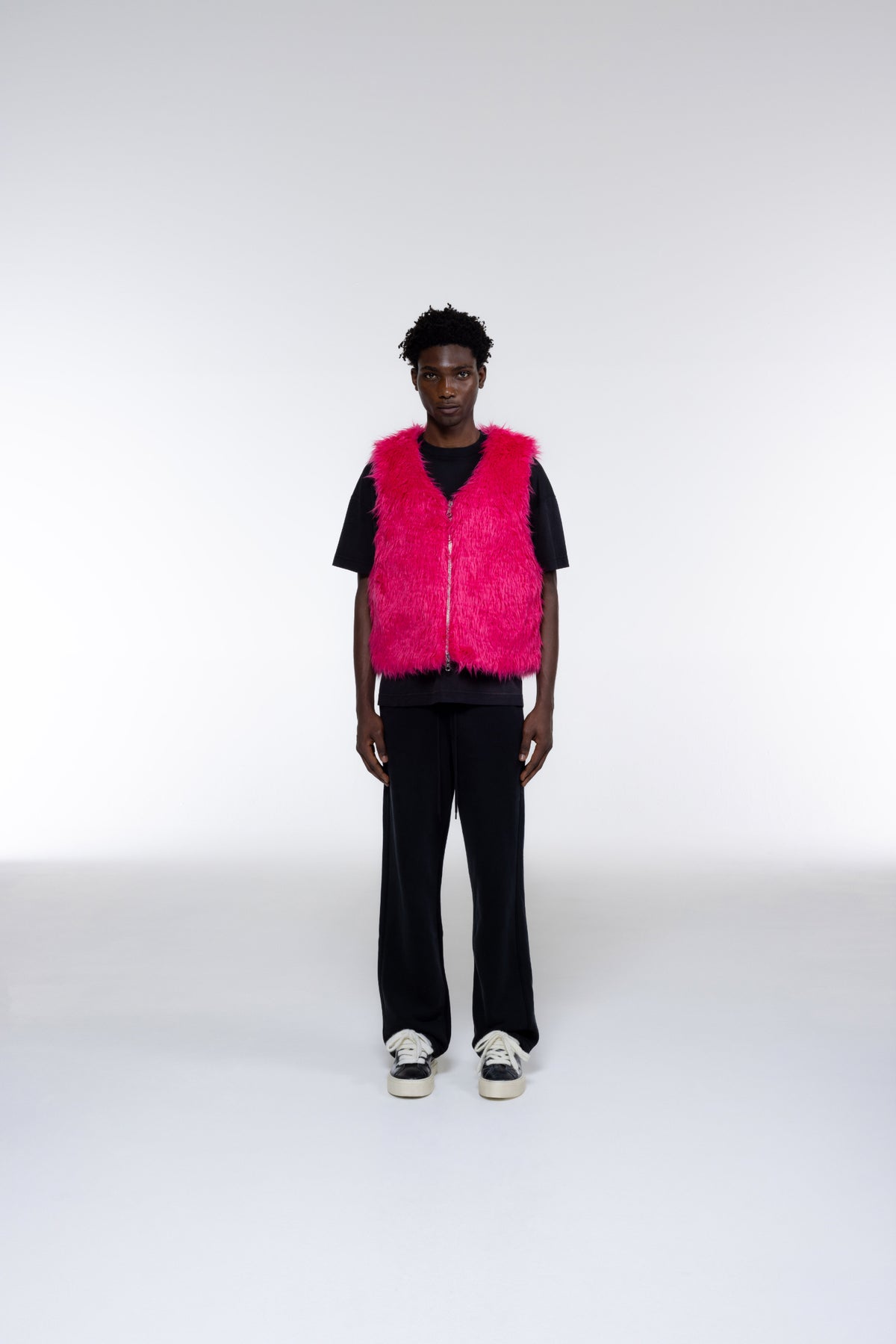 Cole Buxton | Mohair Gilet | Mens | Pink