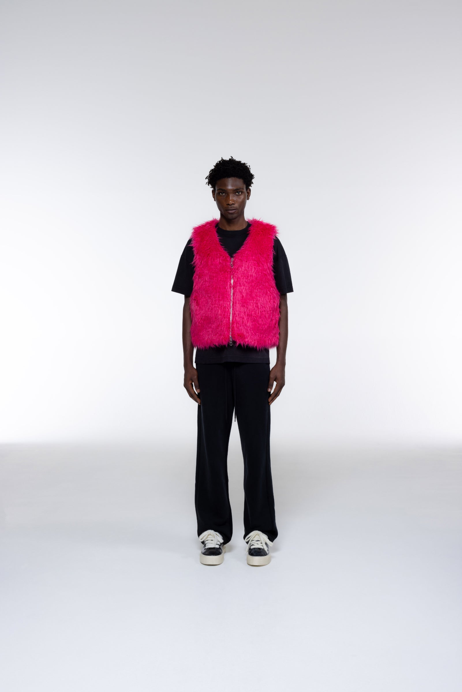 Cole Buxton | Mohair Gilet | Mens | Pink