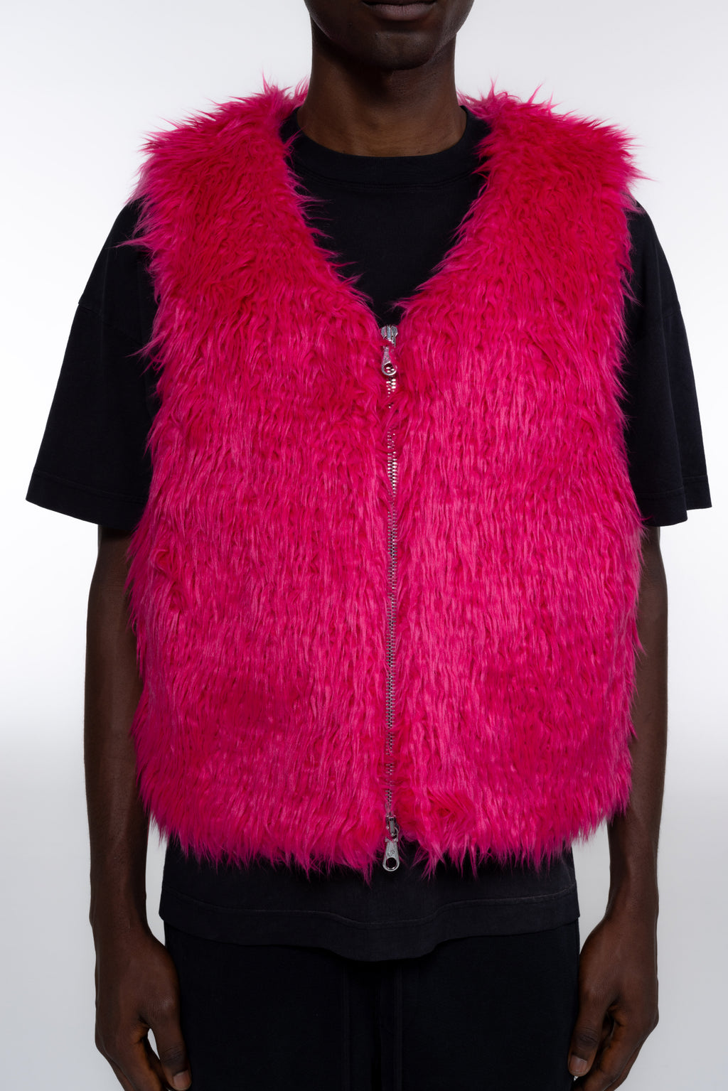 Cole Buxton | Mohair Gilet | Mens | Pink