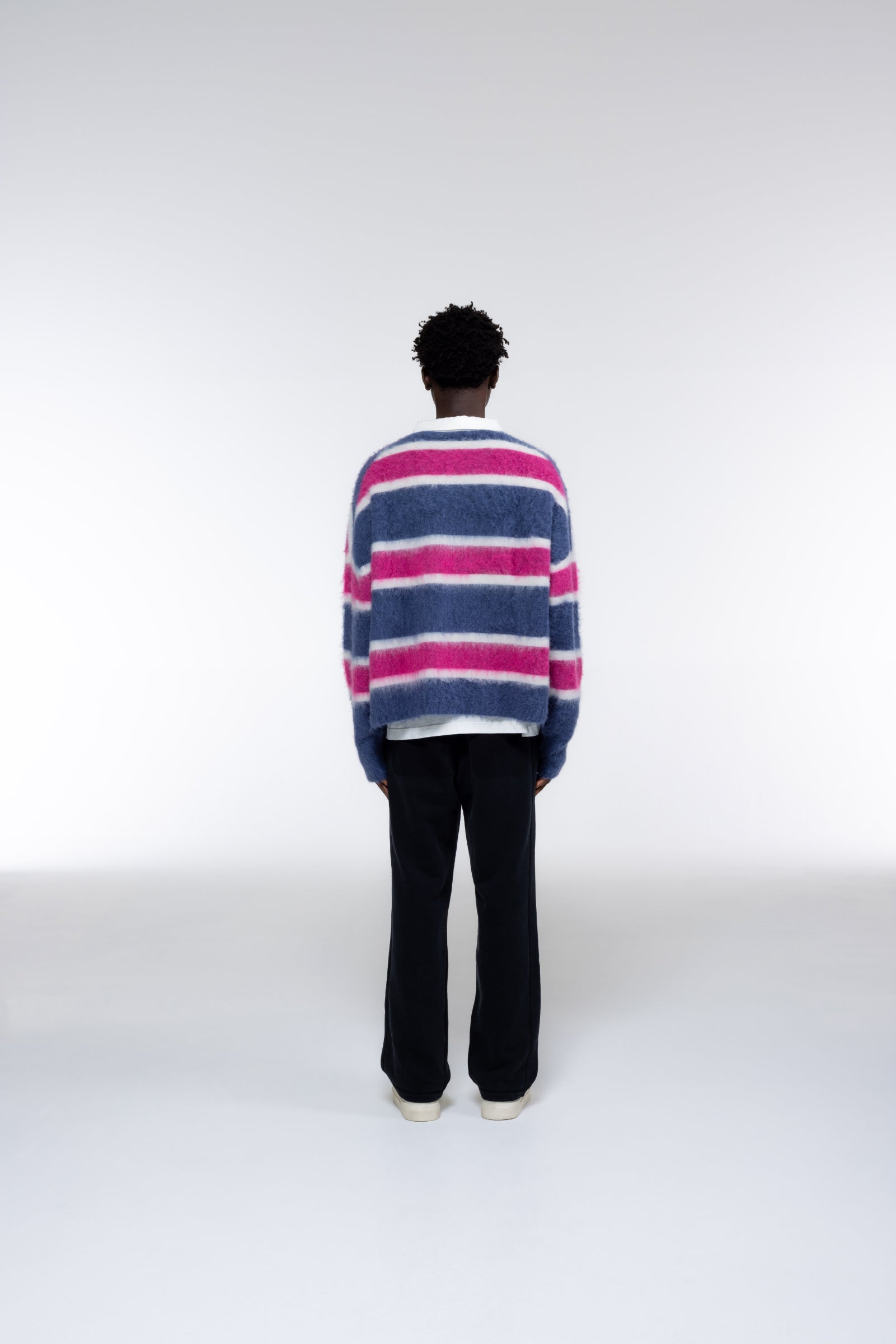 Cole Buxton | Mohair Rugby Shirt | Mens | Blue/Pink/White