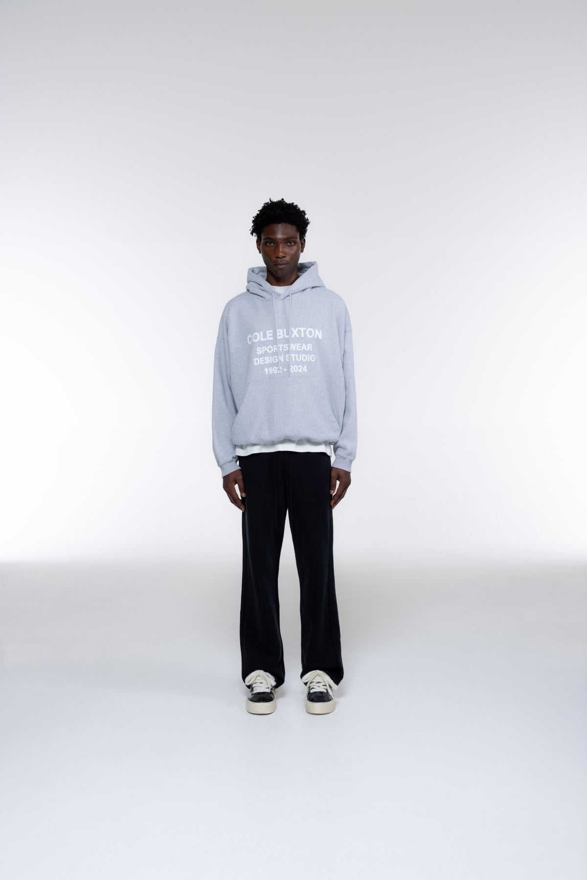 Cole Buxton | Design Studio Hoodie | Mens | Light Grey Marl