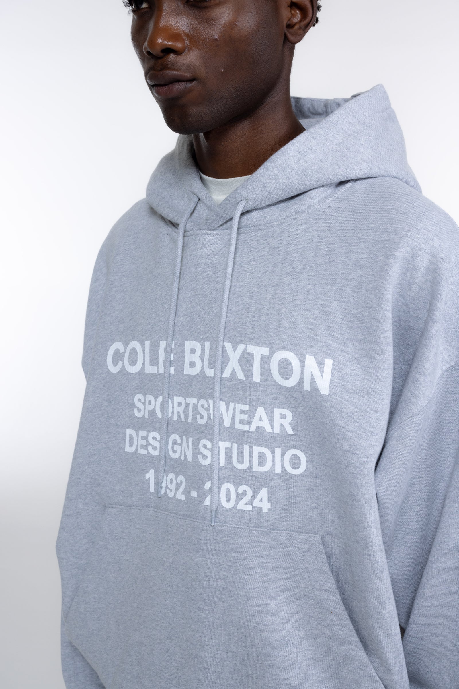 Cole Buxton | Design Studio Hoodie | Mens | Light Grey Marl