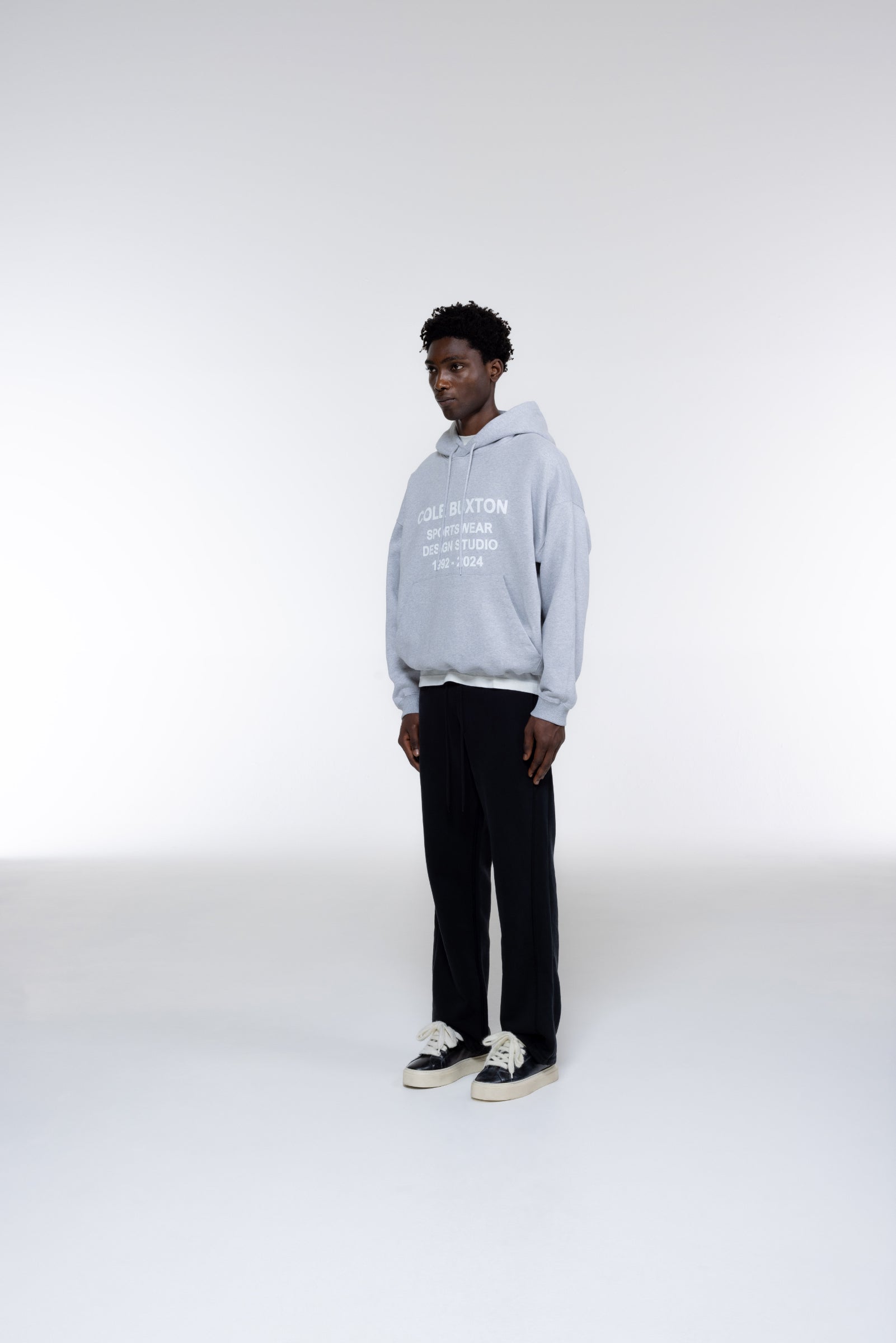 Cole Buxton | Design Studio Hoodie | Mens | Light Grey Marl