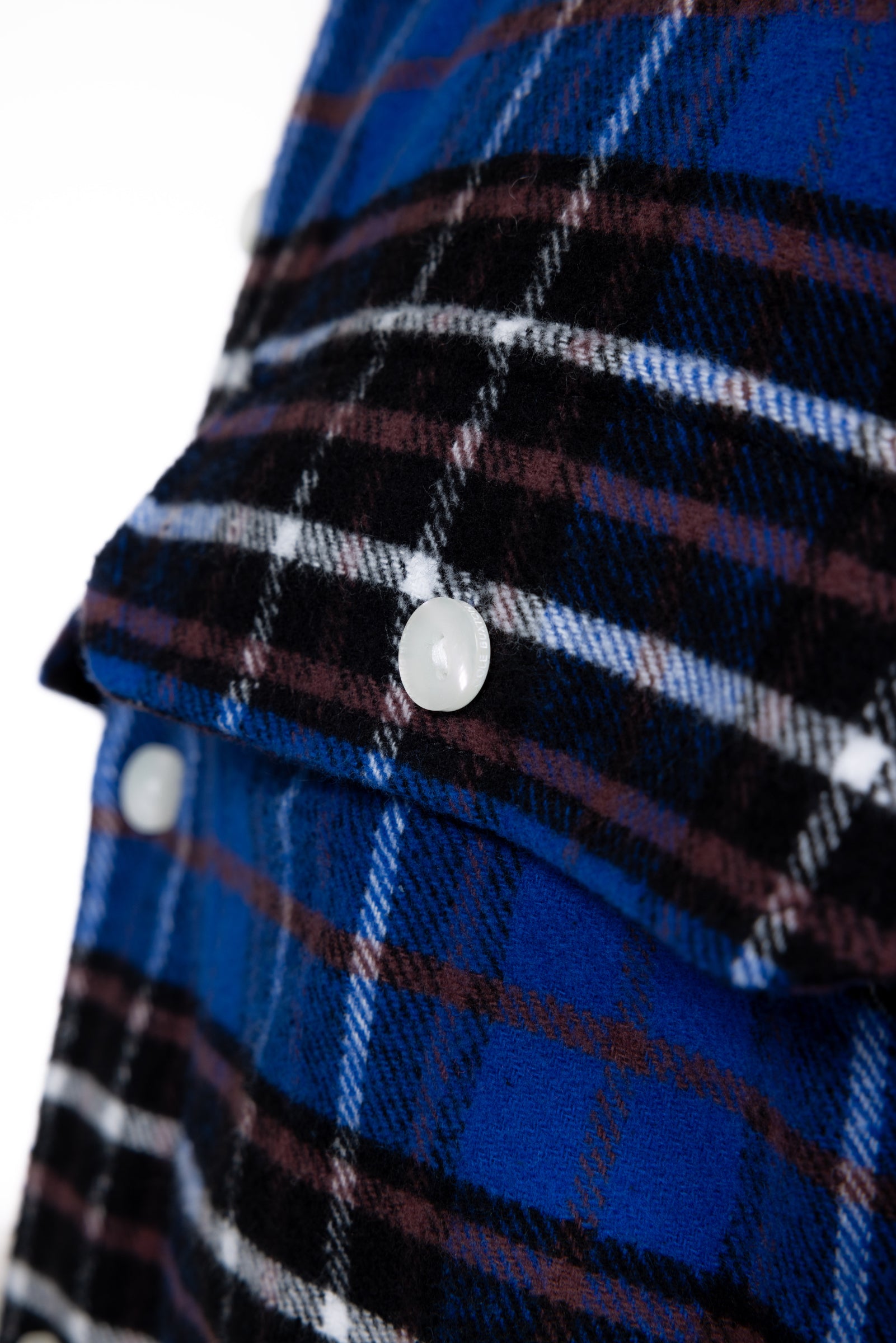Cole Buxton | Aw24 Flannel Shirt | Mens | Blue/Black