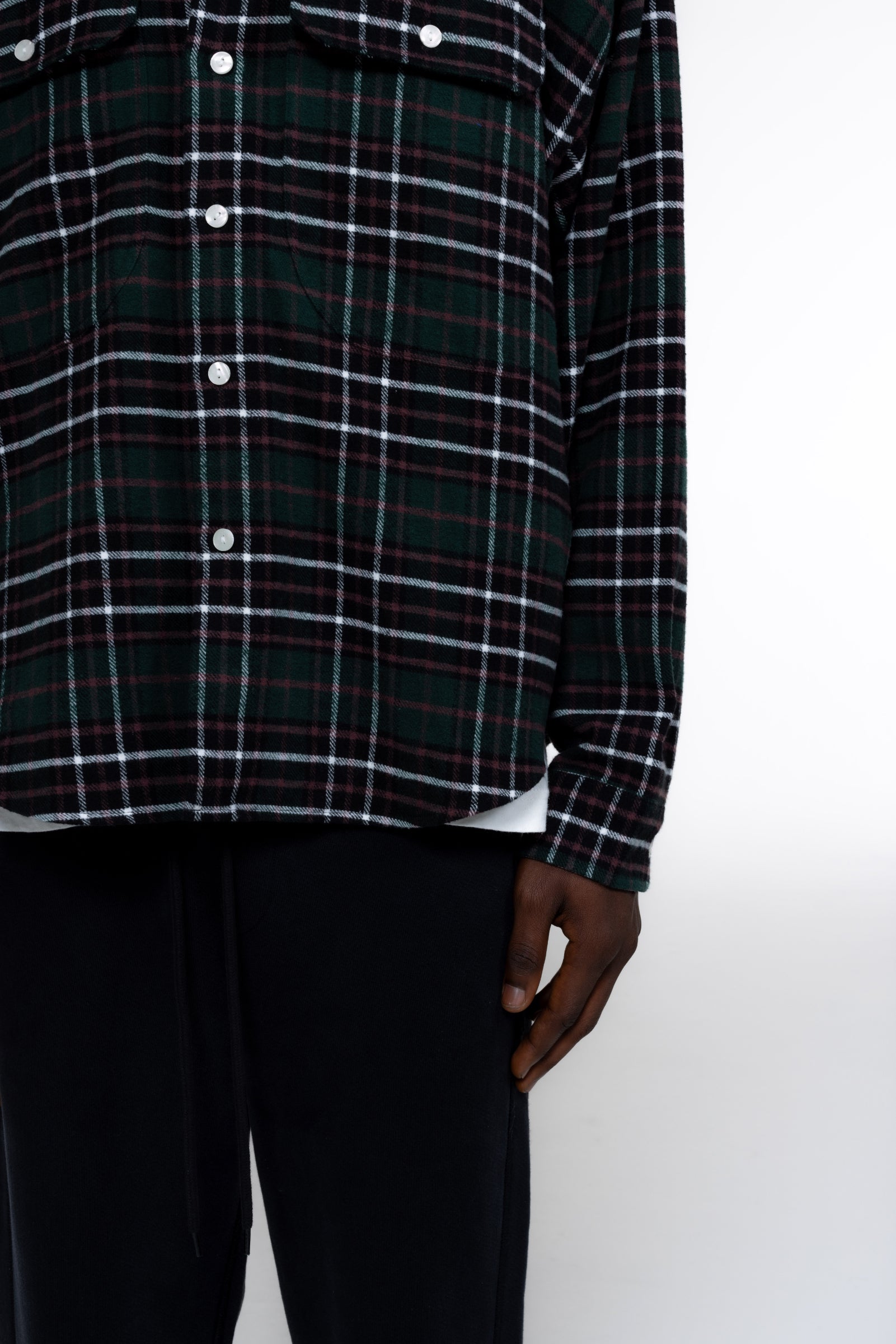 Cole Buxton | Aw24 Flannel Shirt | Mens | Green/Black