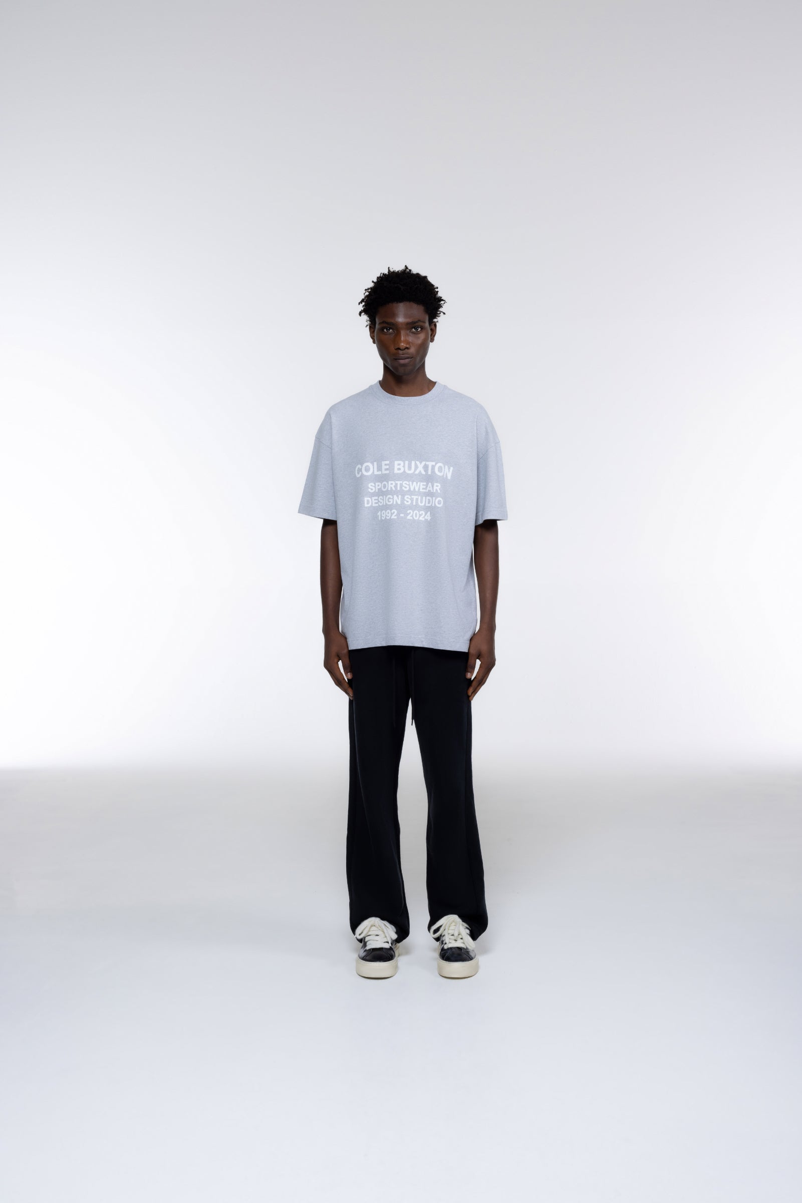 Cole Buxton | Design Studio T-Shirt | Mens | Light Grey Marl