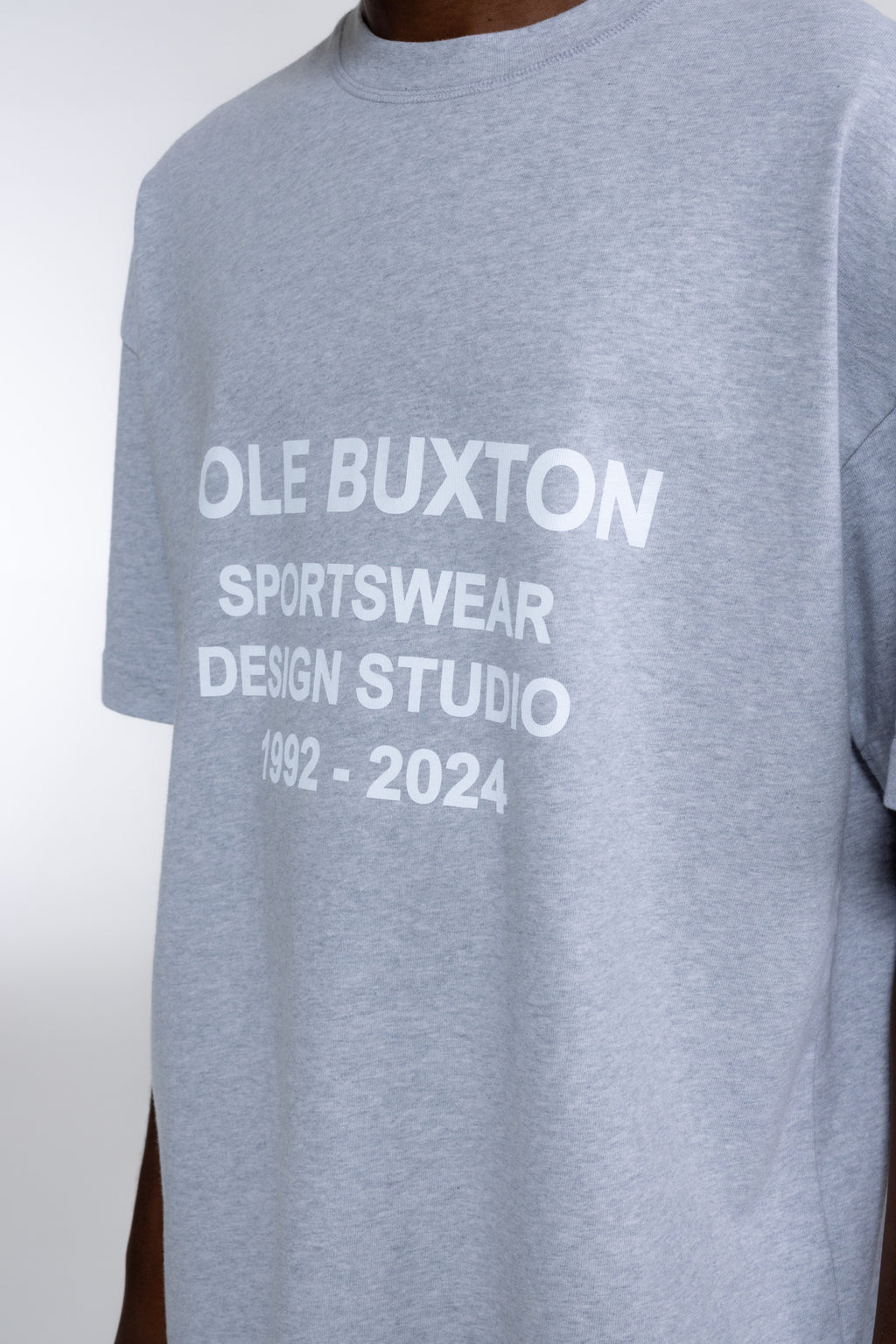 Cole Buxton | Design Studio T-Shirt | Mens | Light Grey Marl