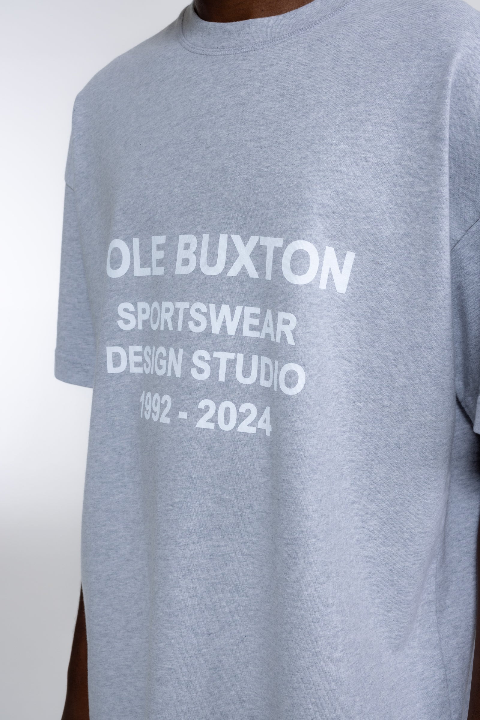 Cole Buxton | Design Studio T-Shirt | Mens | Light Grey Marl