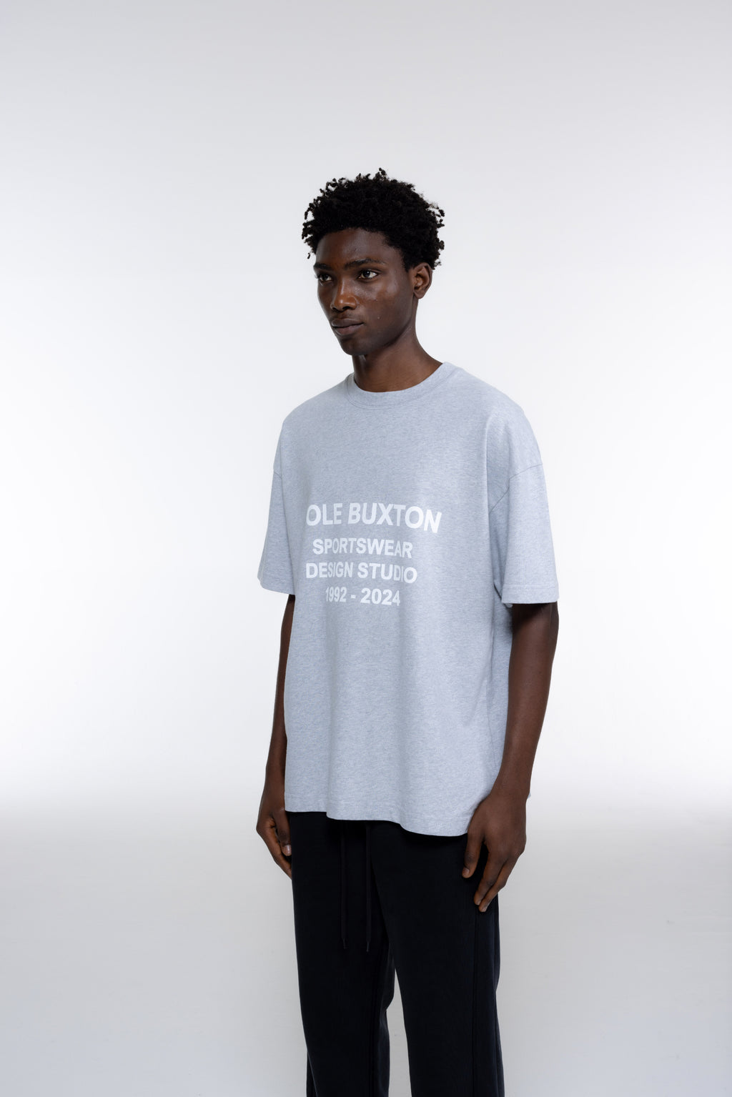Cole Buxton | Design Studio T-Shirt | Mens | Light Grey Marl