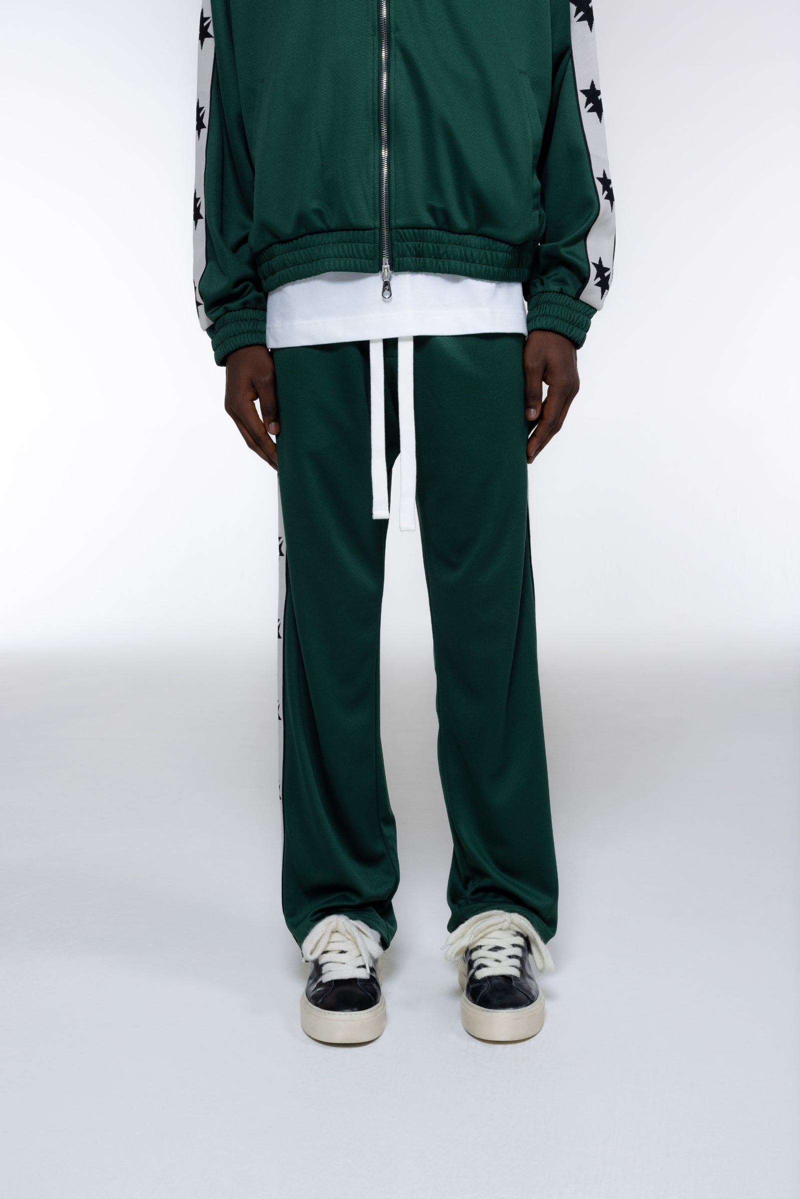 Cole Buxton | Two Star Tape Track Pants | Mens | Forest Green