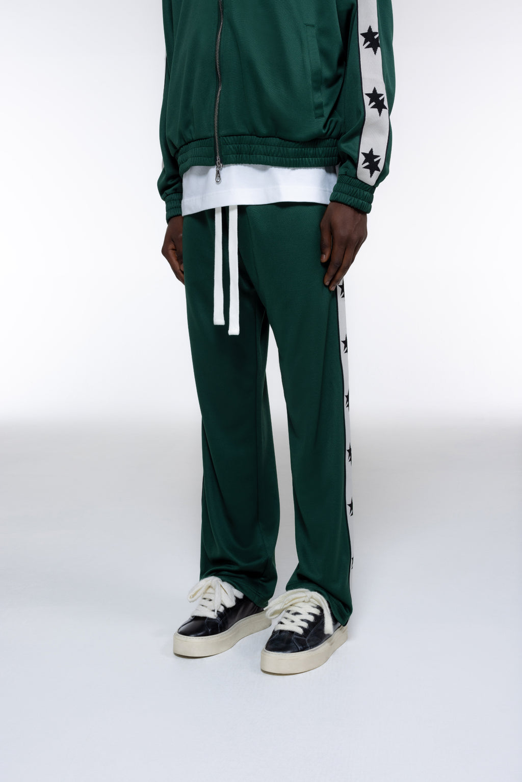 Cole Buxton | Two Star Tape Track Pants | Mens | Forest Green
