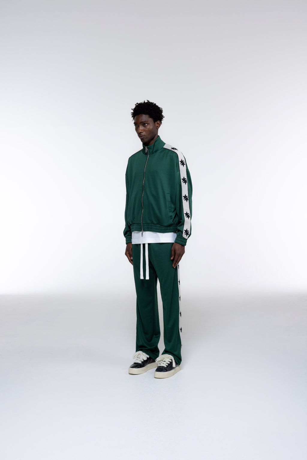 Cole Buxton | Two Star Tape Track Jacket | Mens | Forest Green