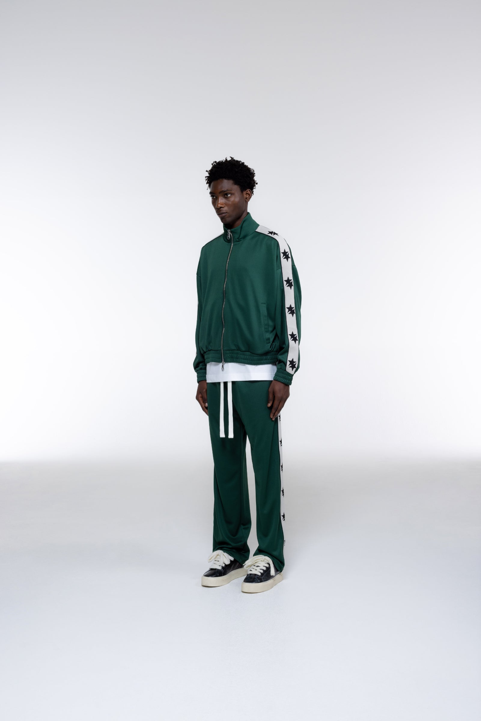 Cole Buxton | Two Star Tape Track Jacket | Mens | Forest Green