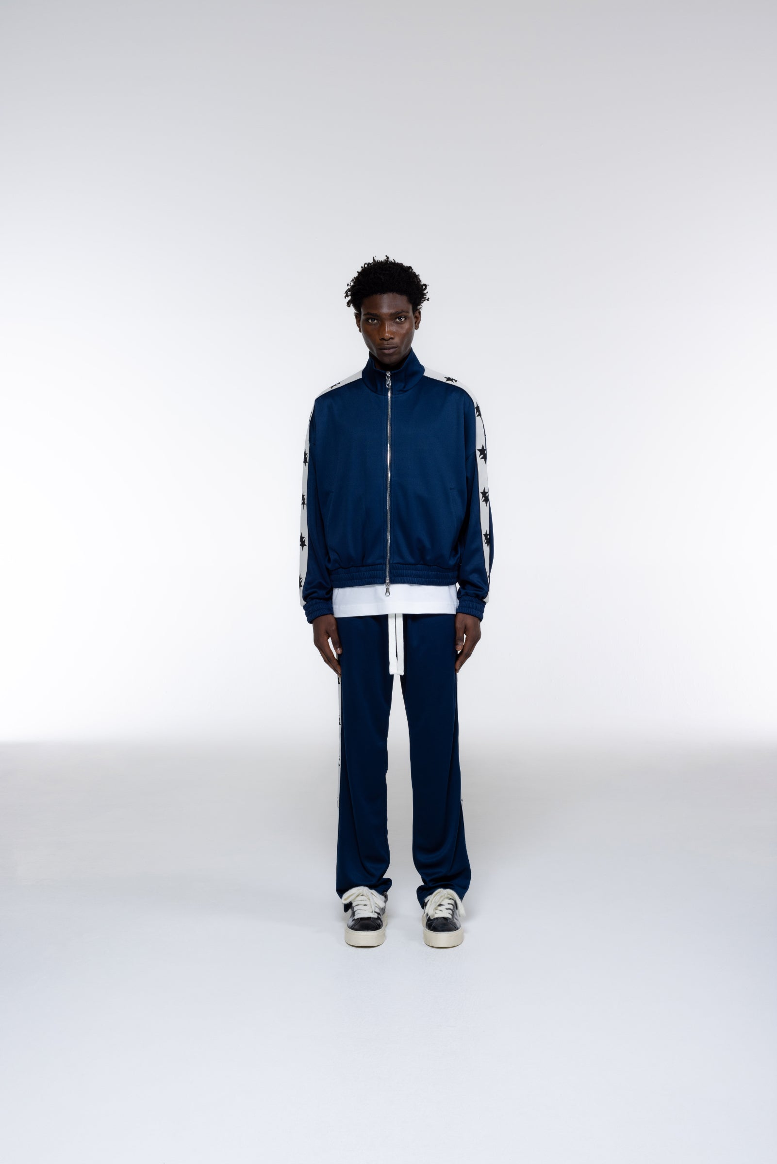 Cole Buxton | Two Star Tape Track Pants | Mens | Navy