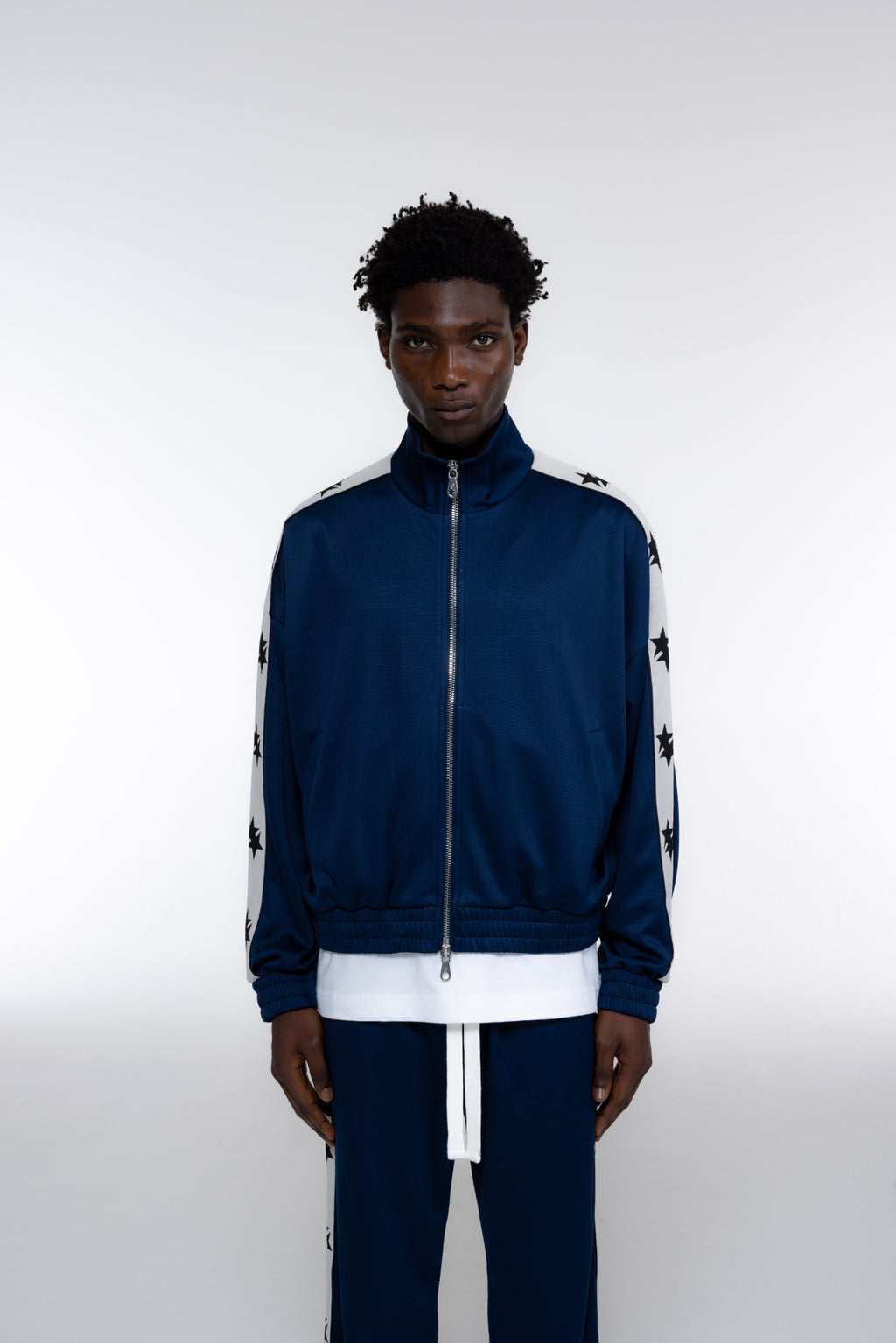 Cole Buxton | Two Star Tape Track Jacket | Mens | Navy