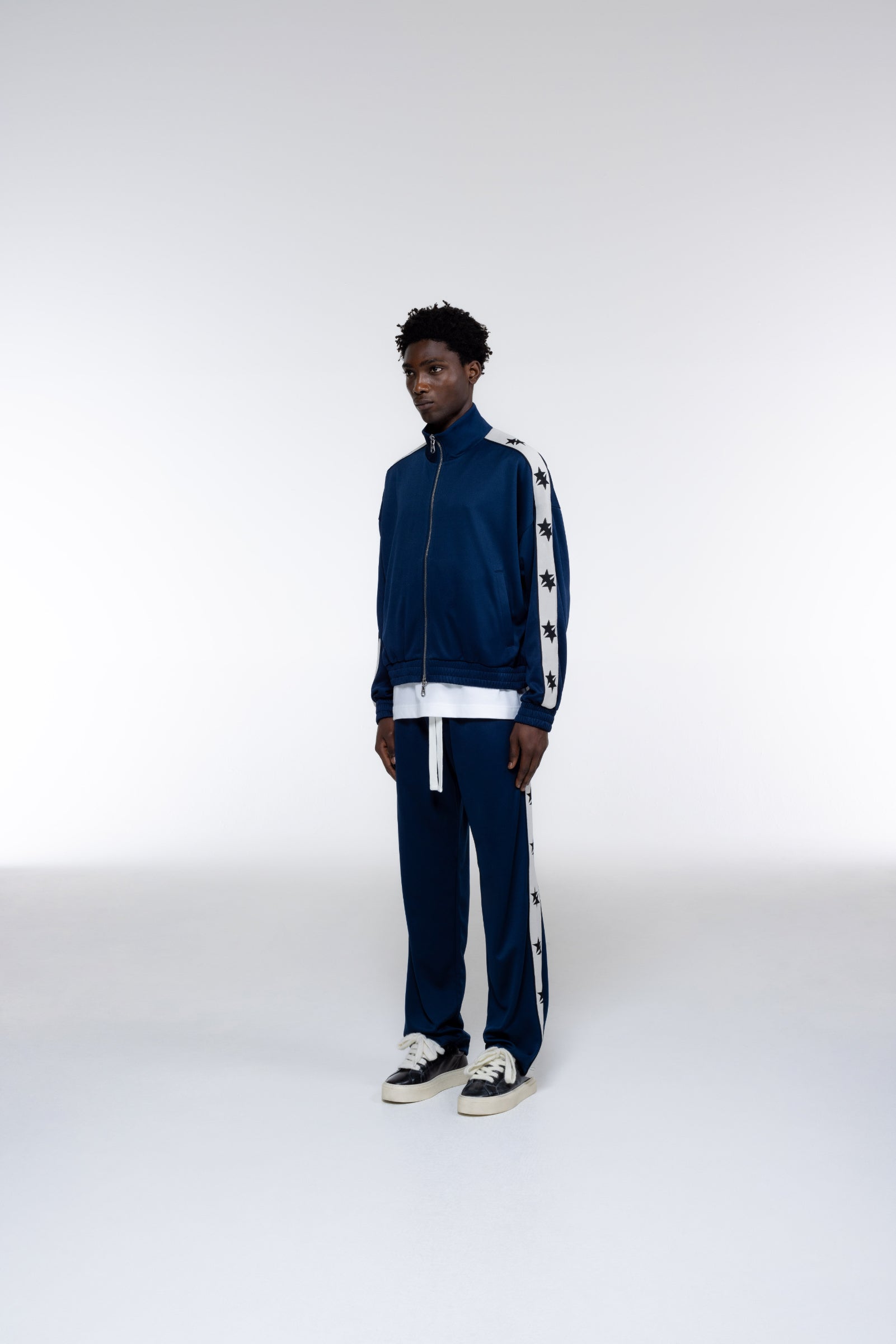 Cole Buxton | Two Star Tape Track Jacket | Mens | Navy