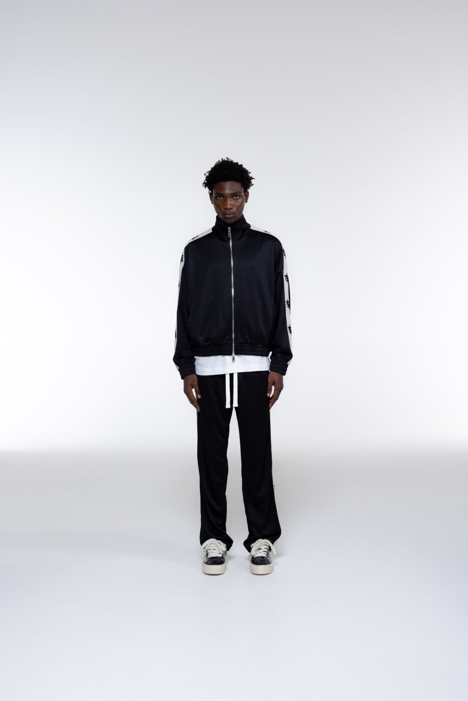 Cole Buxton | Two Star Tape Track Pants | Mens | Black