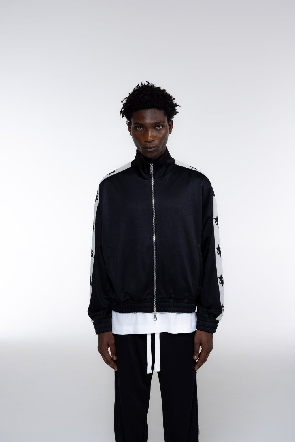 Cole Buxton | Two Star Tape Track Jacket | Mens | Black