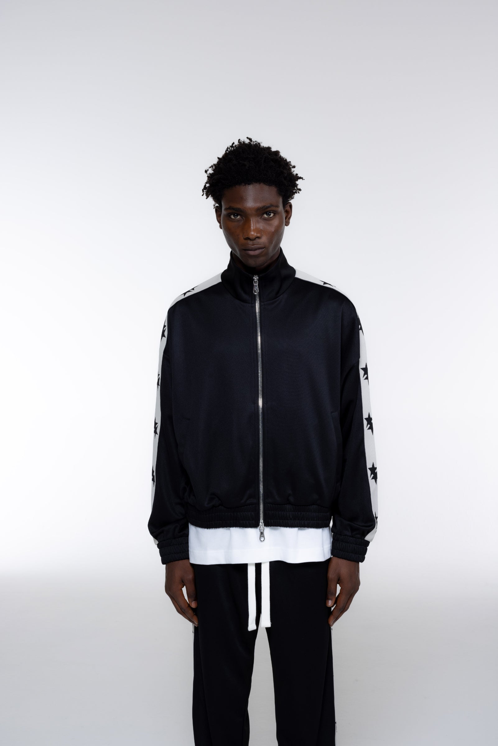Cole Buxton | Two Star Tape Track Jacket | Mens | Black