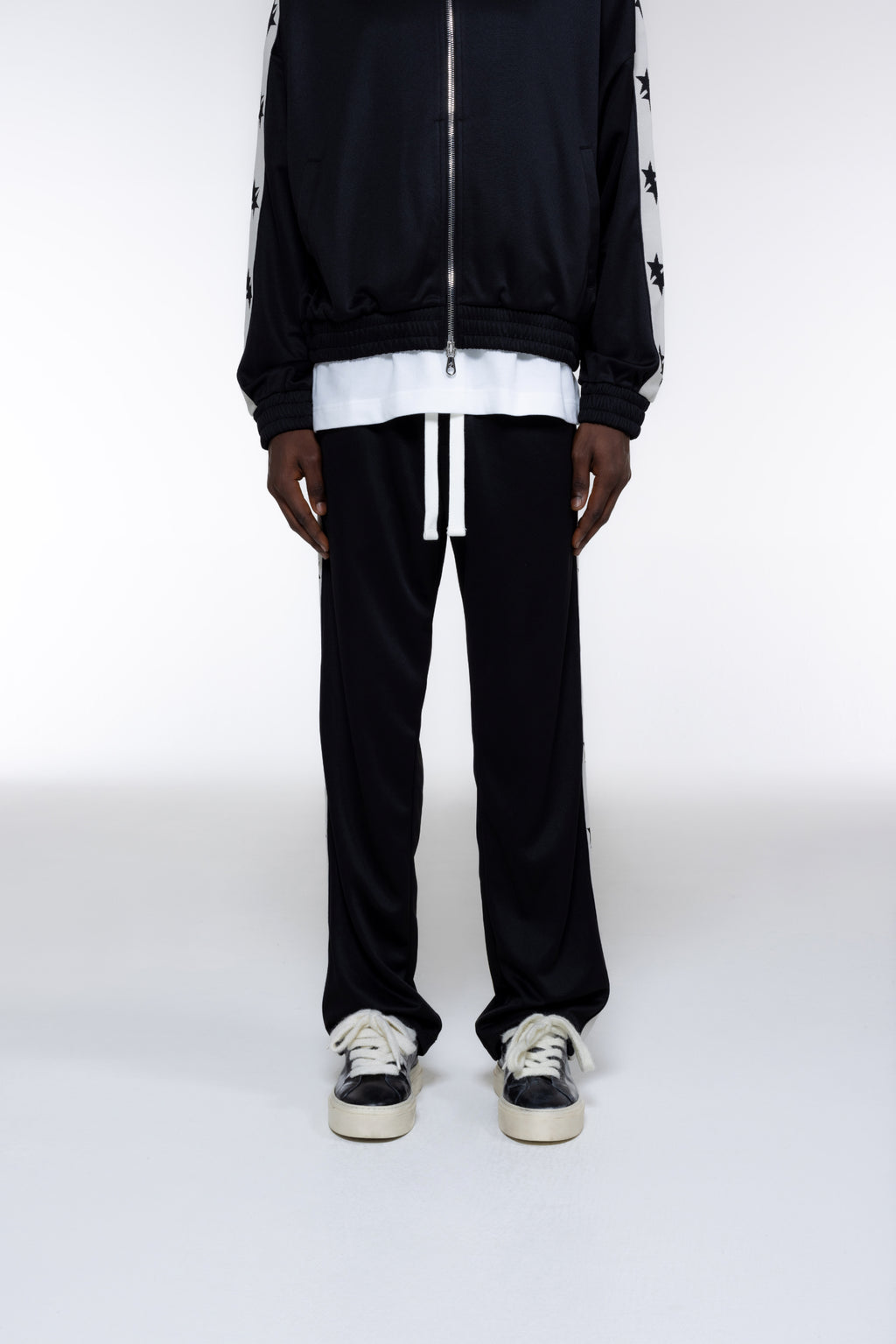 Cole Buxton | Two Star Tape Track Pants | Mens | Black