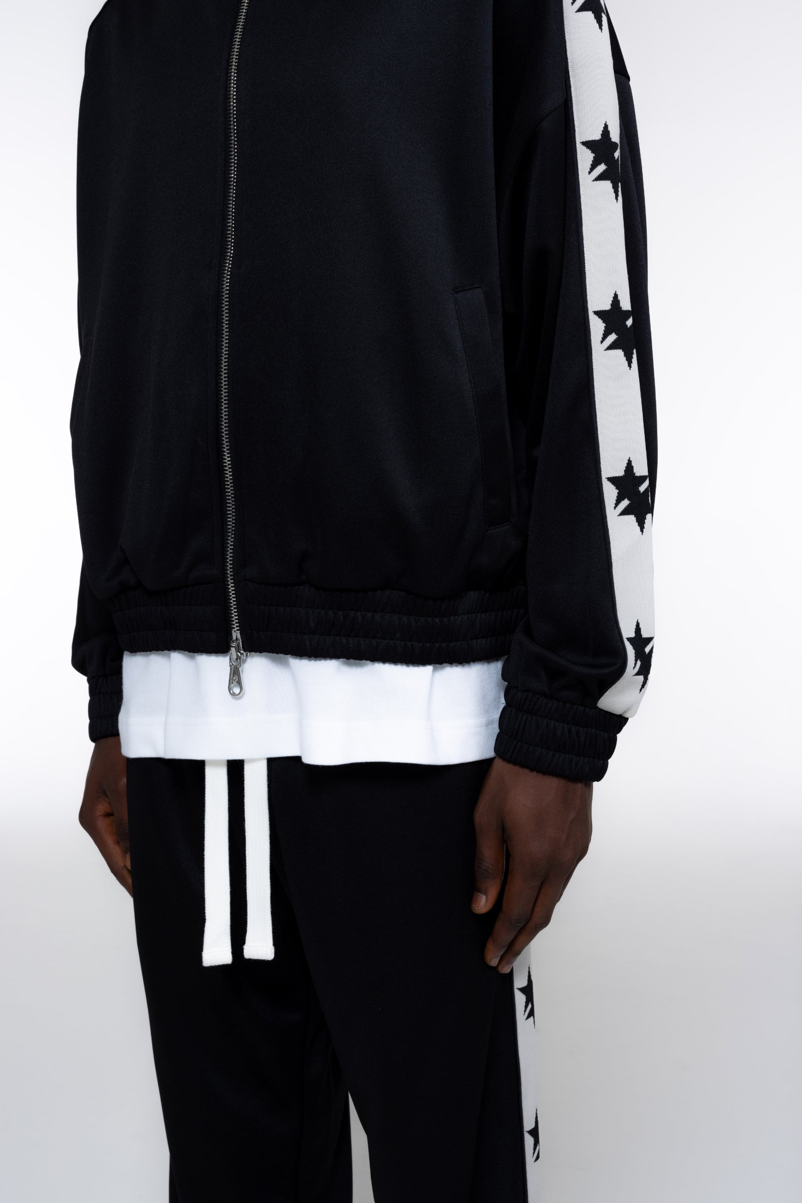 Cole Buxton | Two Star Tape Track Jacket | Mens | Black