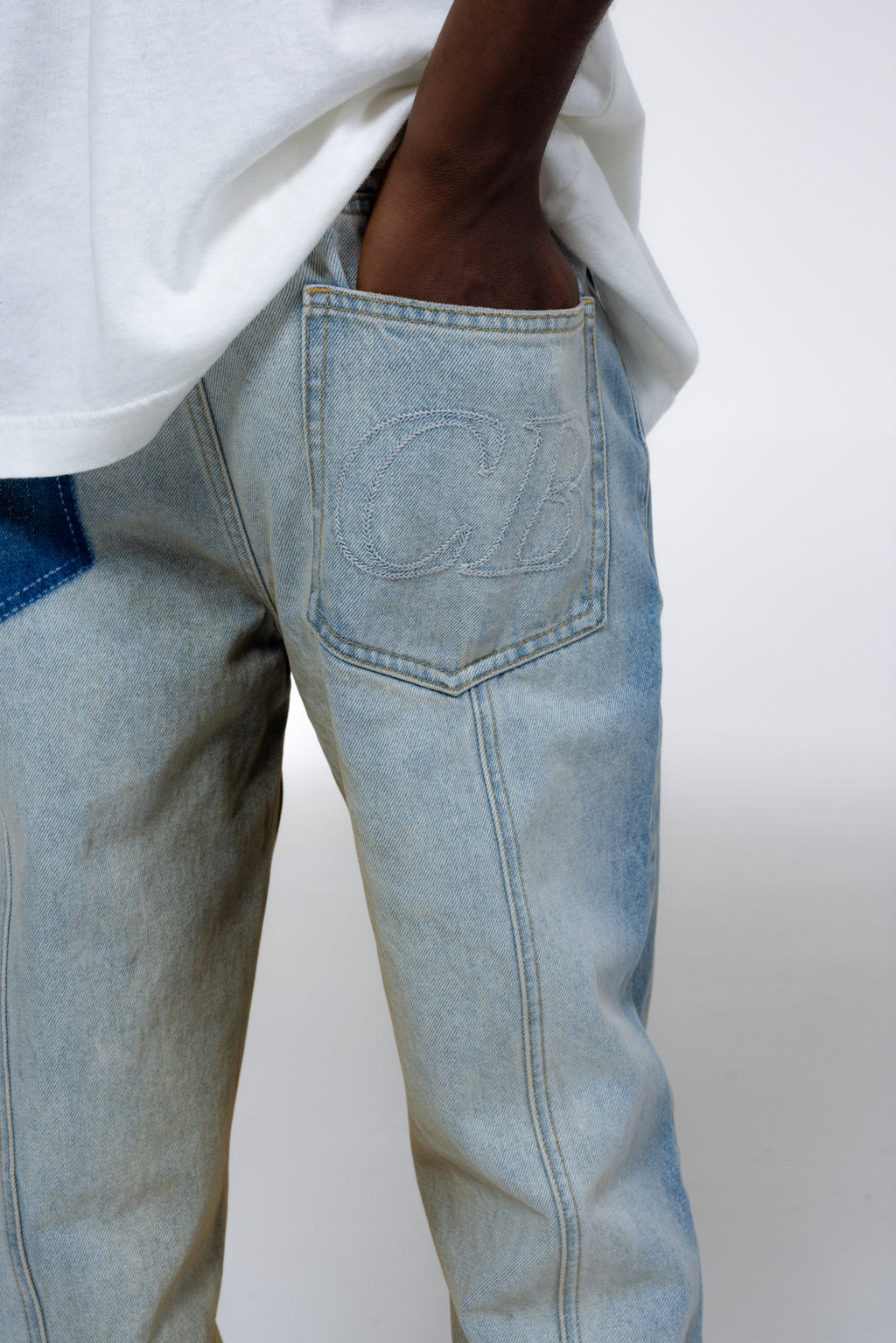 Cole Buxton | Dirty Wash Jonny Jeans | Mens | Dirty Wash Blue