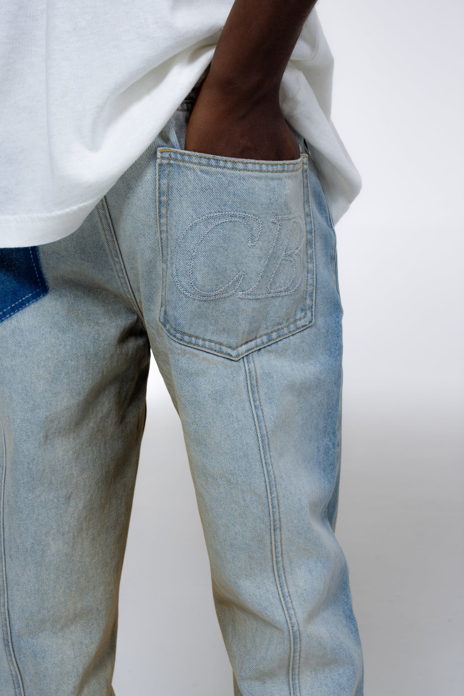 Cole Buxton | Dirty Wash Jonny Jeans | Mens | Dirty Wash Blue