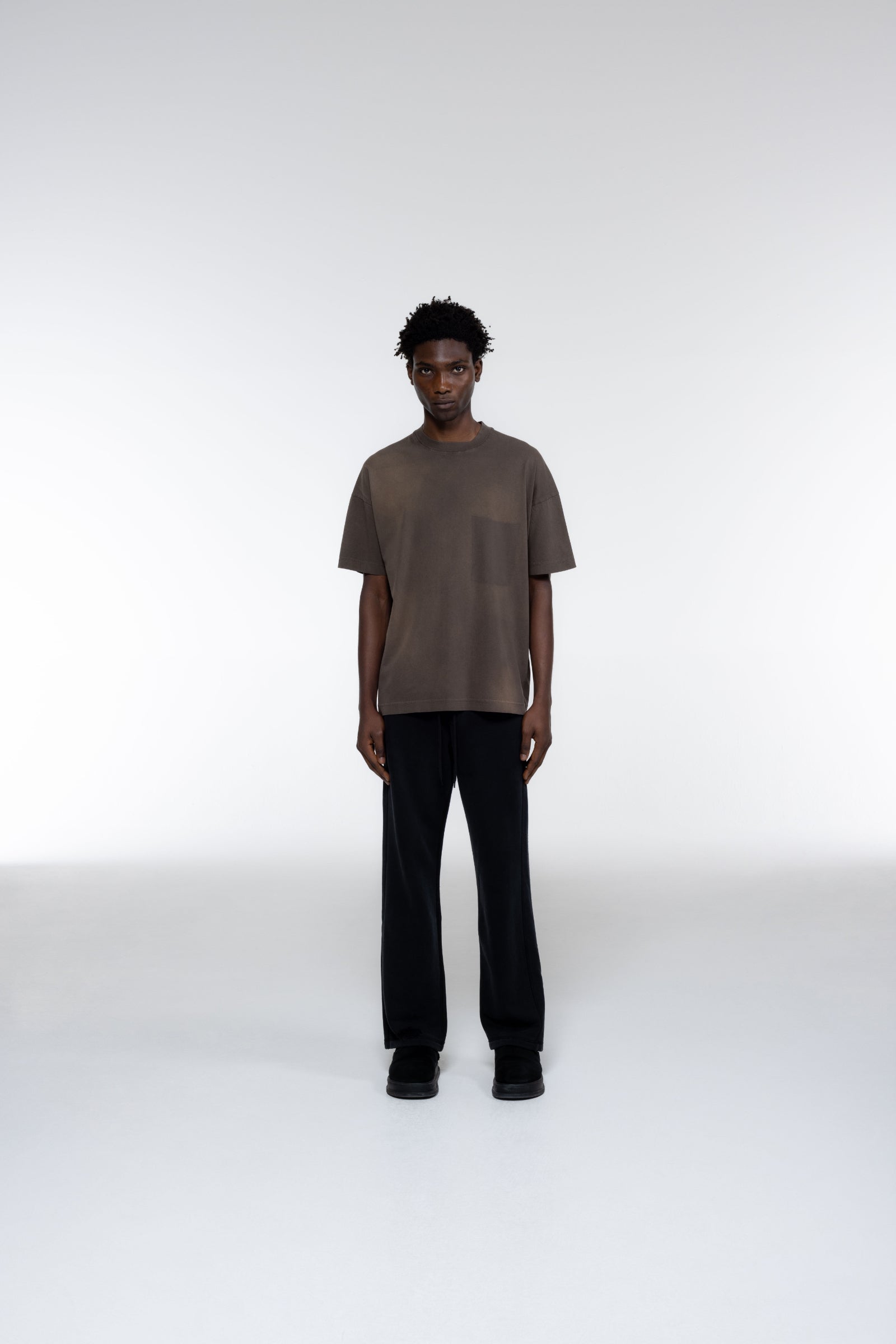 Cole Buxton | Pocket Fade T-Shirt | Mens | Washed Brown