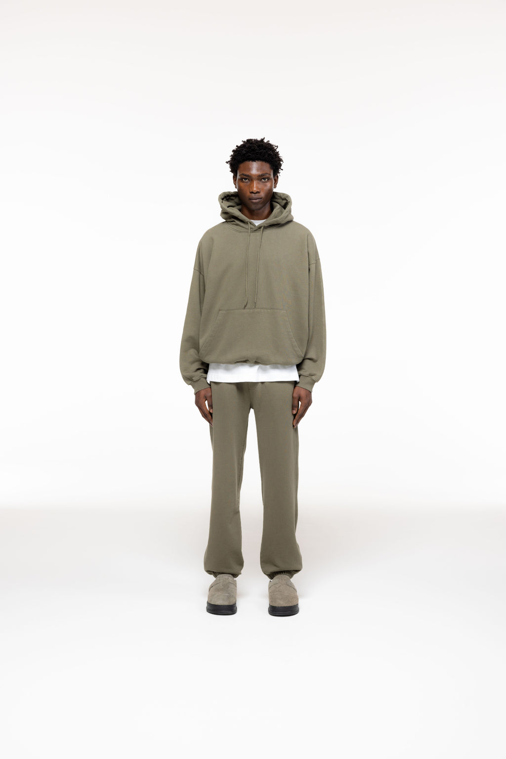 Cole Buxton | Heavyweight Warm Up Hoodie | Mens | Khaki