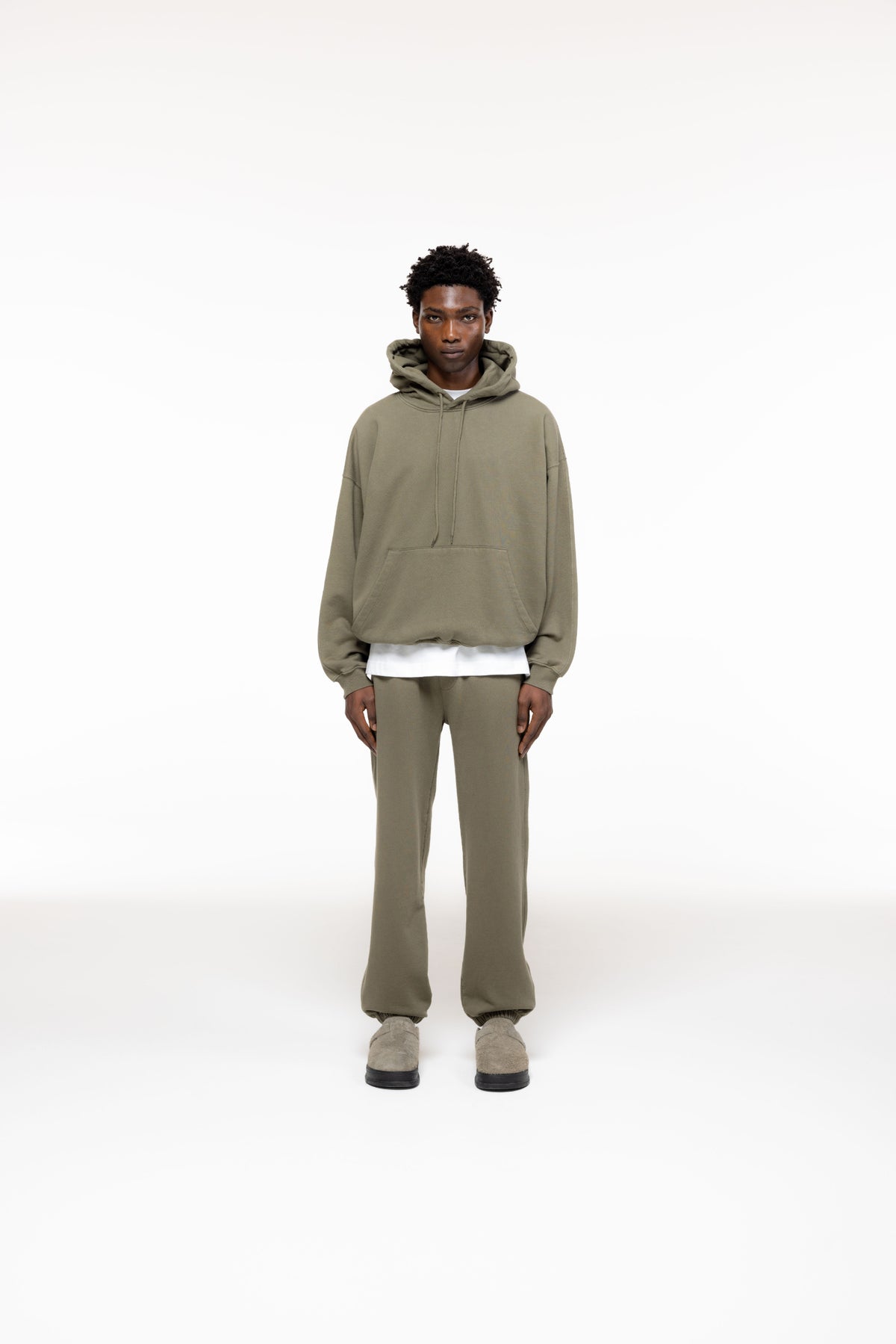 Cole Buxton | Heavyweight Warm Up Hoodie | Mens | Khaki