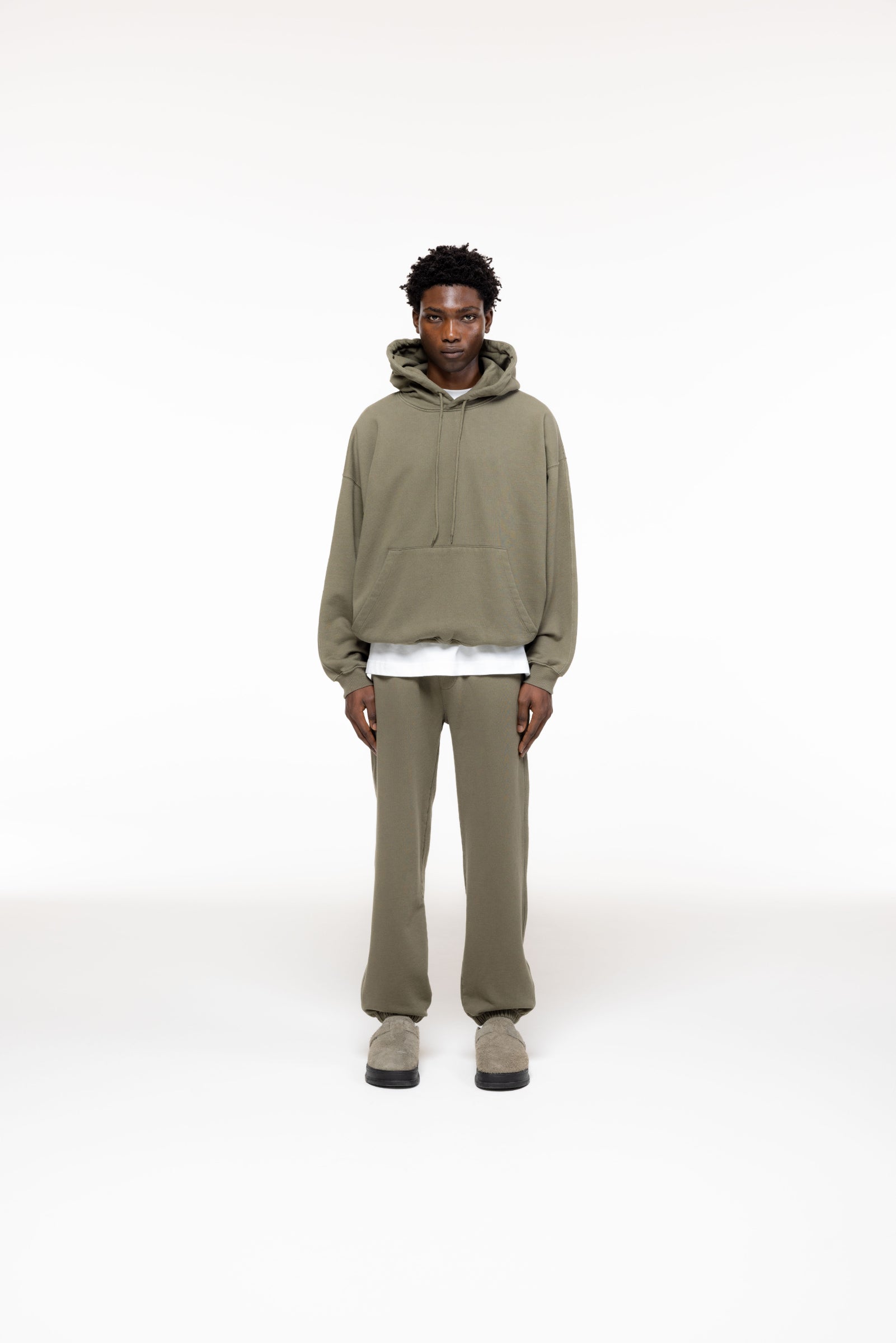 Cole Buxton | Heavyweight Warm Up Hoodie | Mens | Khaki