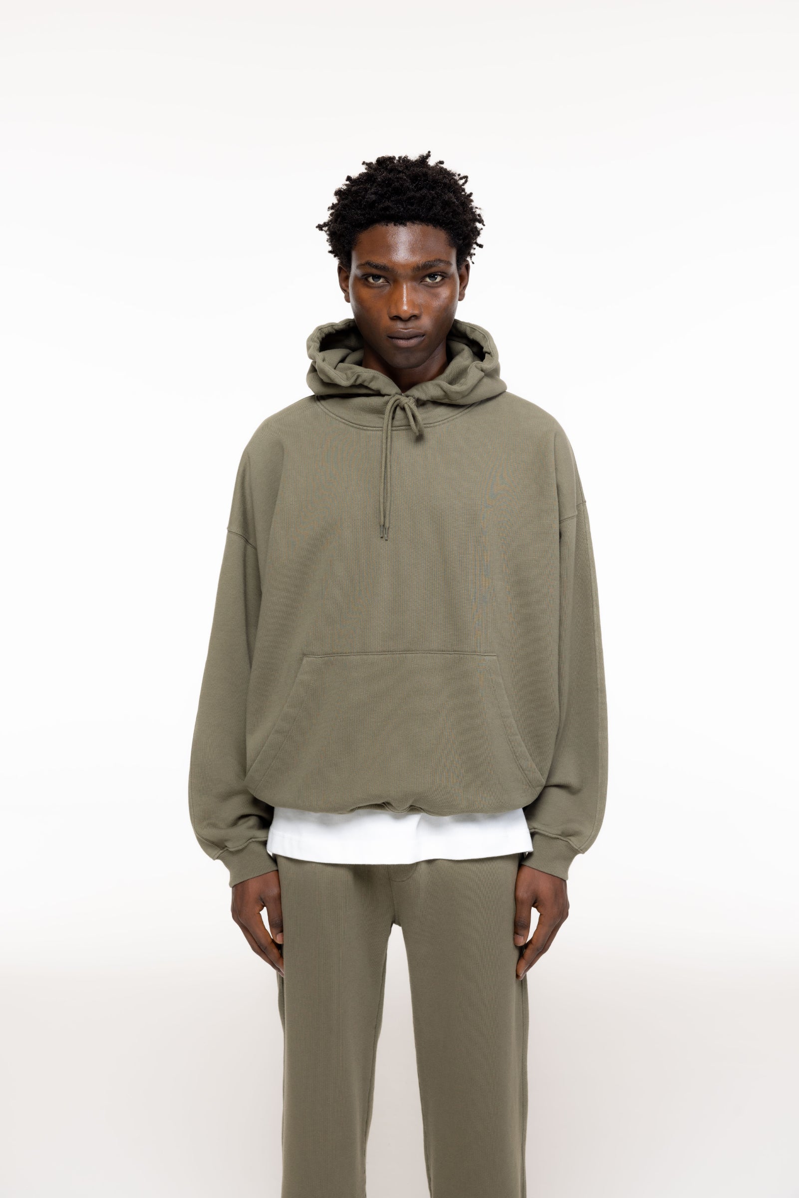 Cole Buxton | Heavyweight Warm Up Hoodie | Mens | Khaki