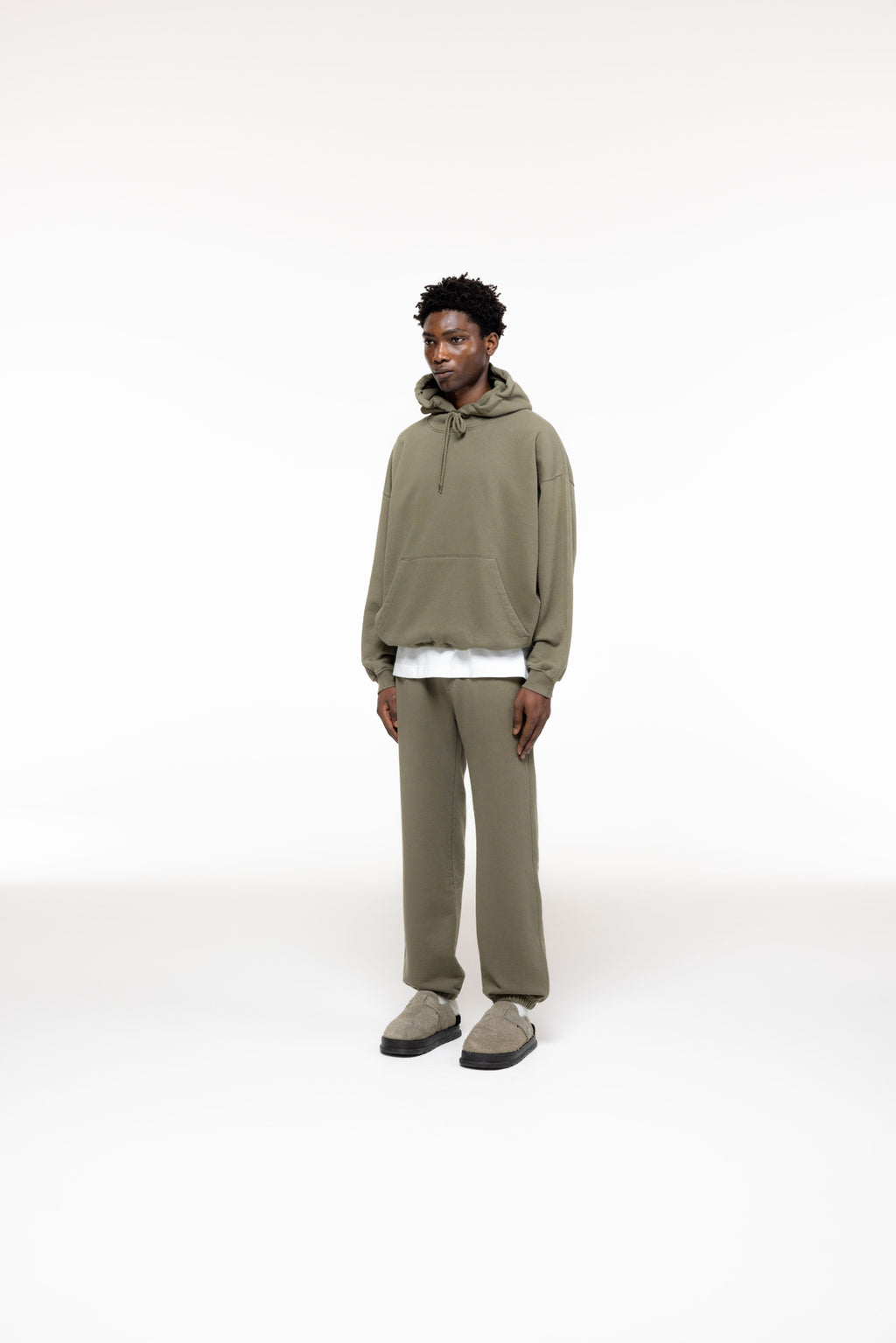 Cole Buxton | Heavyweight Warm Up Hoodie | Mens | Khaki