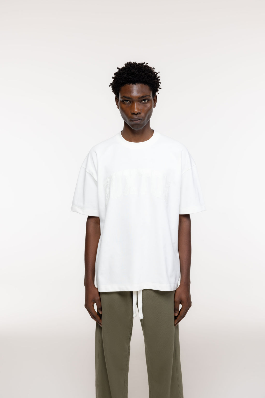 Cole Buxton | Applique Logo T-Shirt | Mens | Vintage White