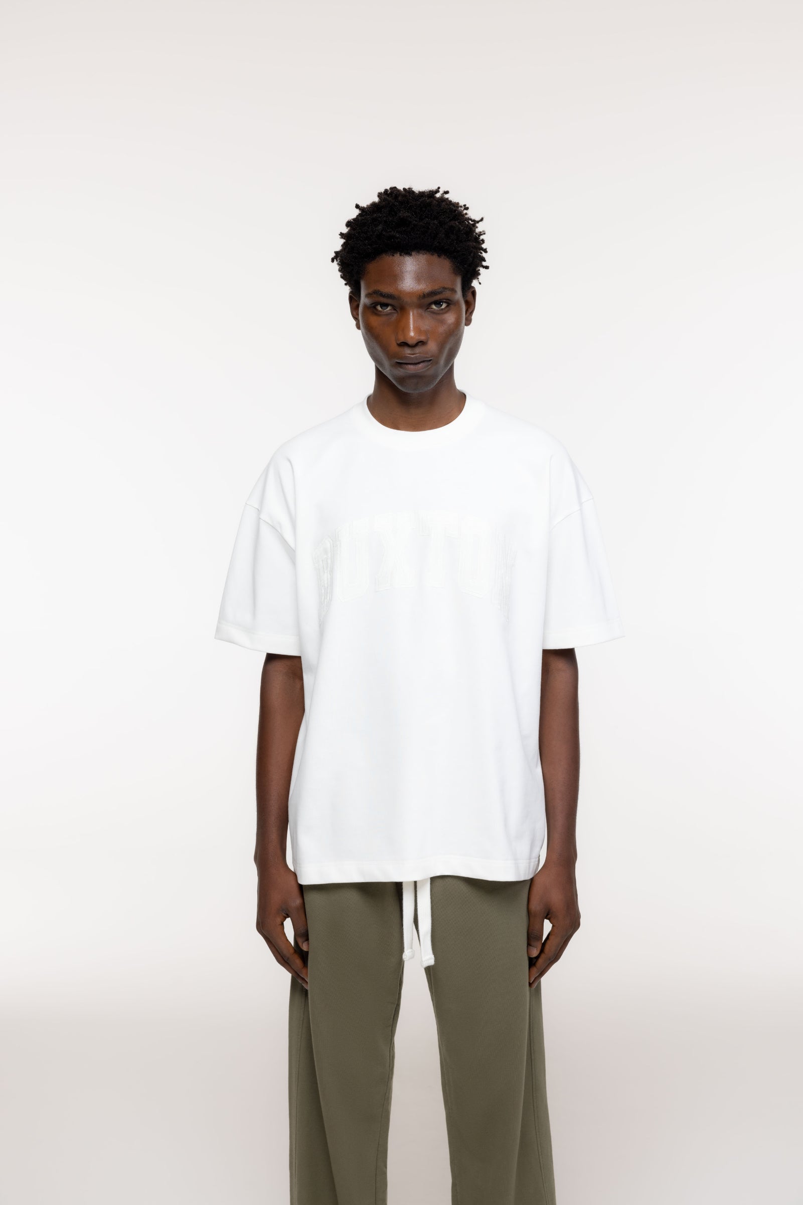 Cole Buxton | Applique Logo T-Shirt | Mens | Vintage White