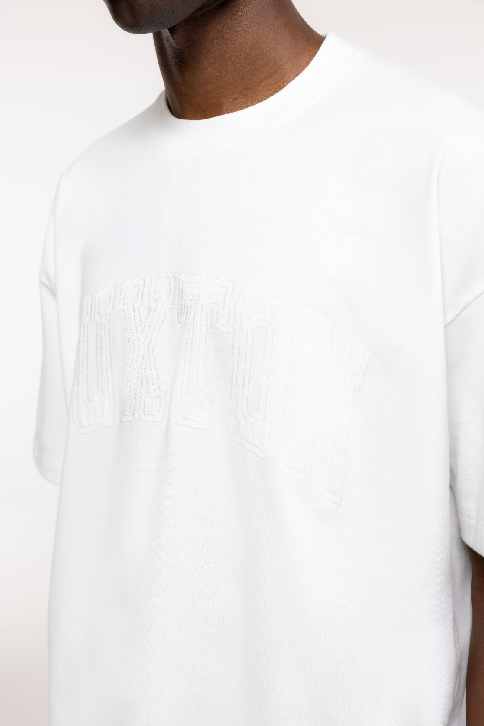 Cole Buxton | Applique Logo T-Shirt | Mens | Vintage White