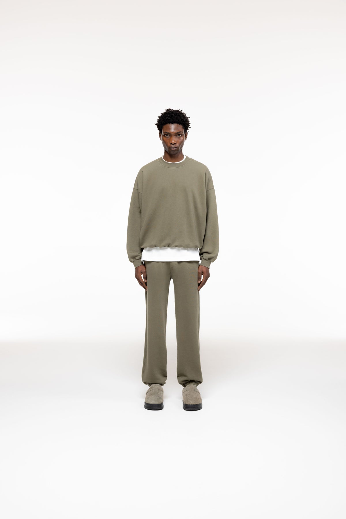 Cole Buxton | Heavyweight Warm Up Sweatshirt | Mens | Khaki