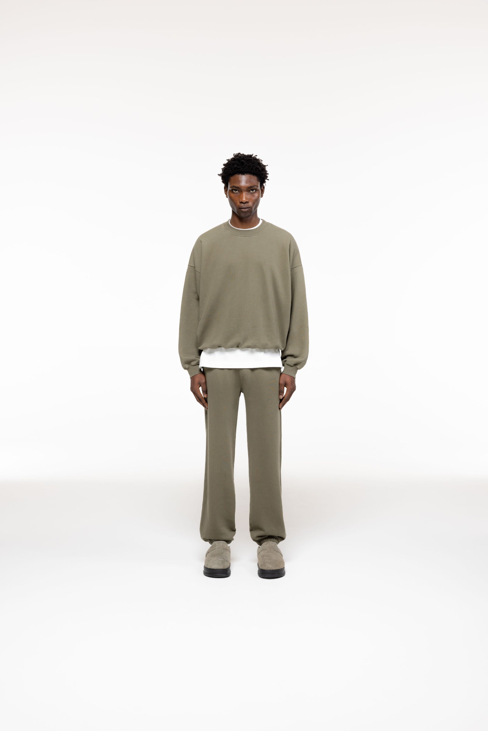 Cole Buxton | Heavyweight Warm Up Sweatshirt | Mens | Khaki