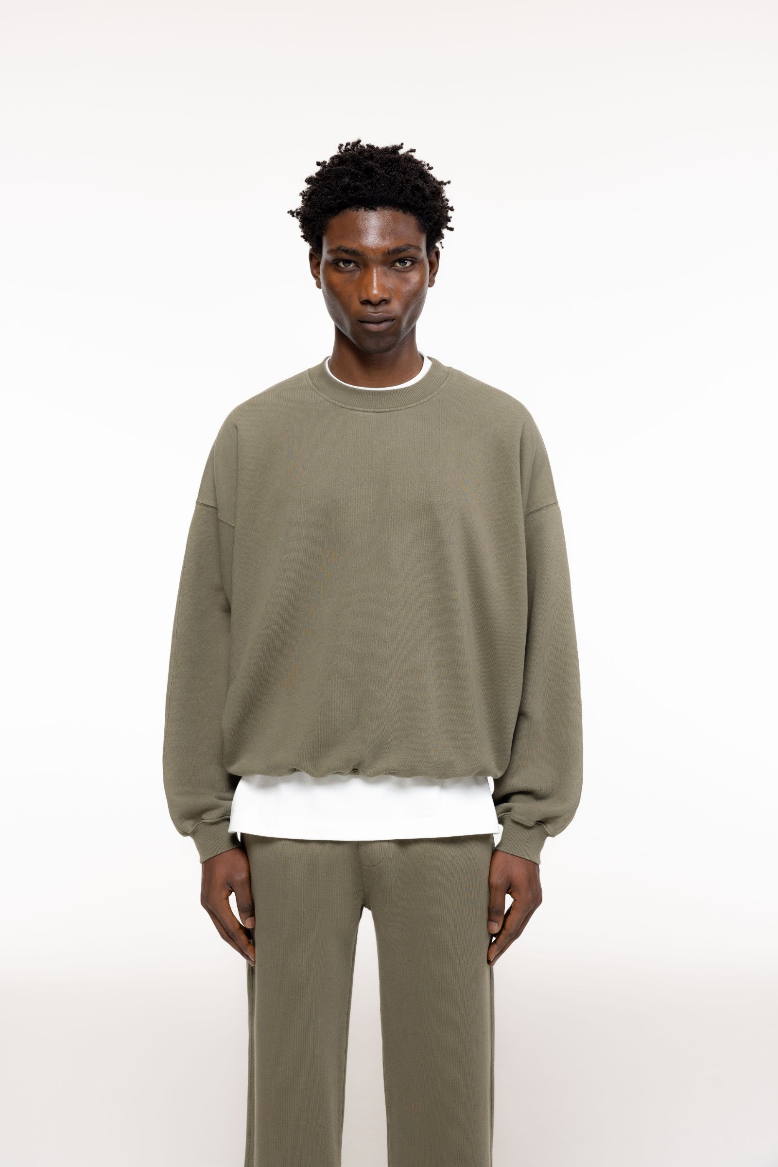 Cole Buxton | Heavyweight Warm Up Sweatshirt | Mens | Khaki