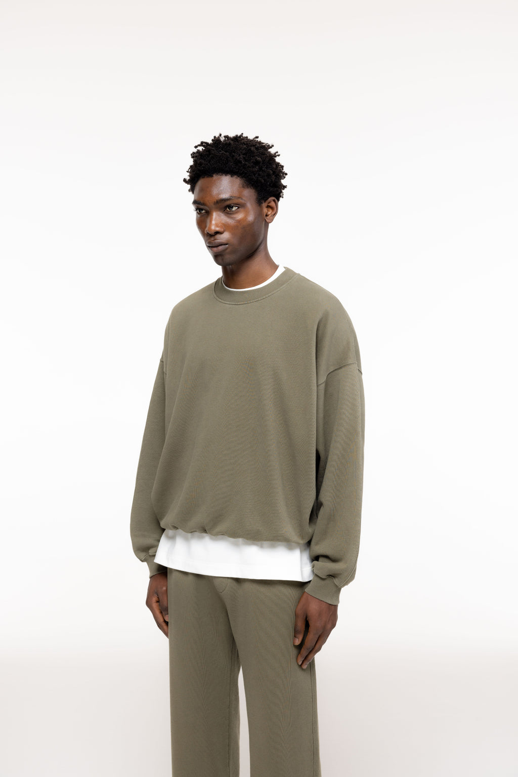 Cole Buxton | Heavyweight Warm Up Sweatshirt | Mens | Khaki