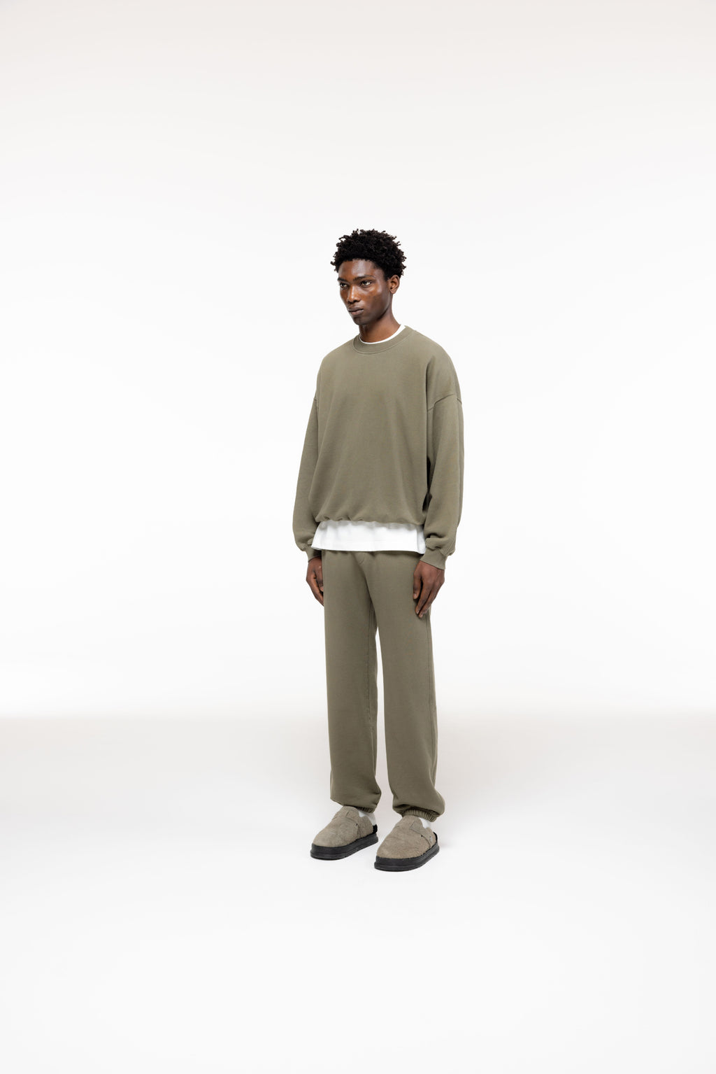 Cole Buxton | Heavyweight Warm Up Sweatshirt | Mens | Khaki