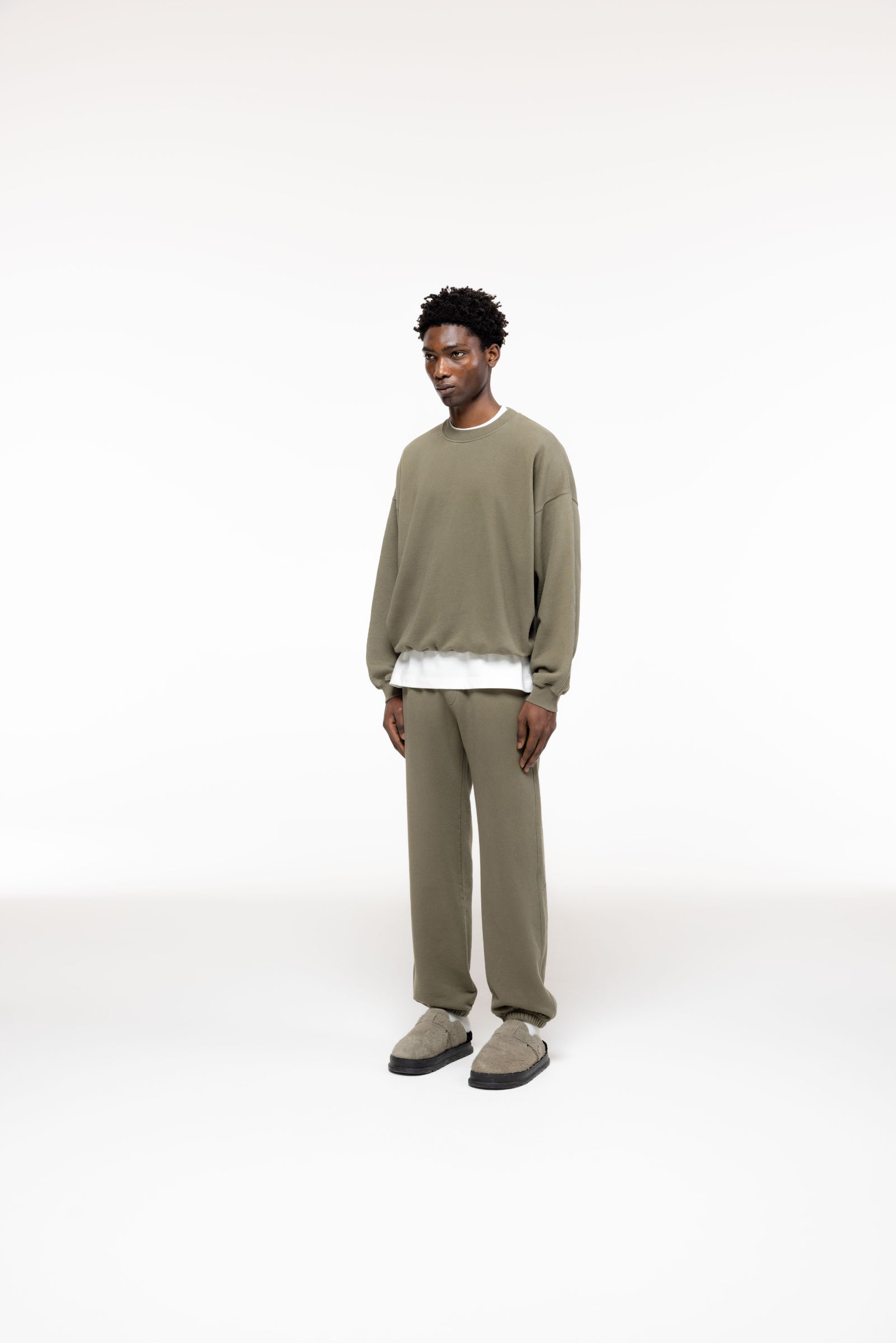 Cole Buxton | Heavyweight Warm Up Sweatshirt | Mens | Khaki