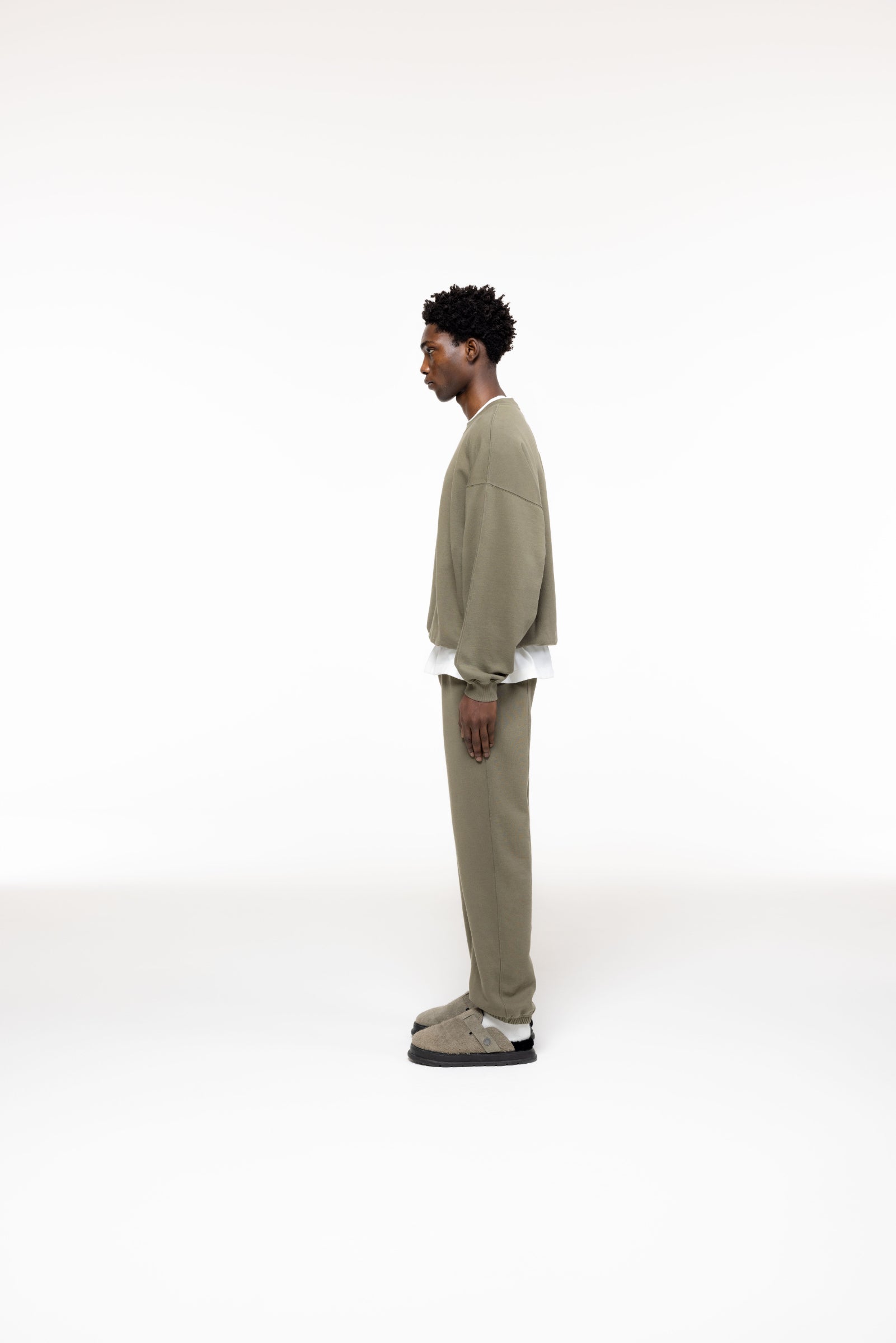 Cole Buxton | Heavyweight Warm Up Sweatshirt | Mens | Khaki